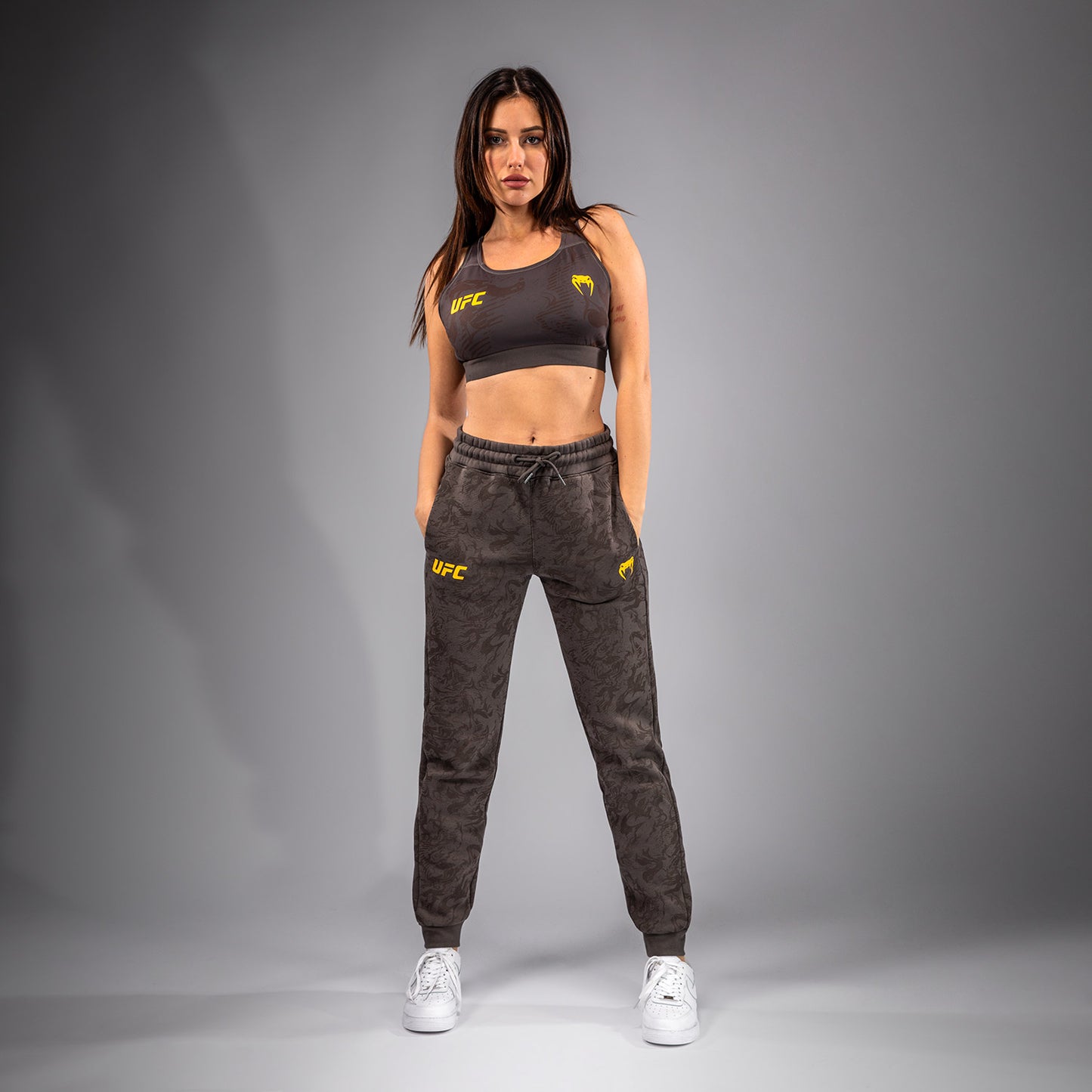 Pantalon en Coton pour Femmes UFC Fusion by Venum Fight Week - Marron Terrestre - product-type_Pantalons de jogging