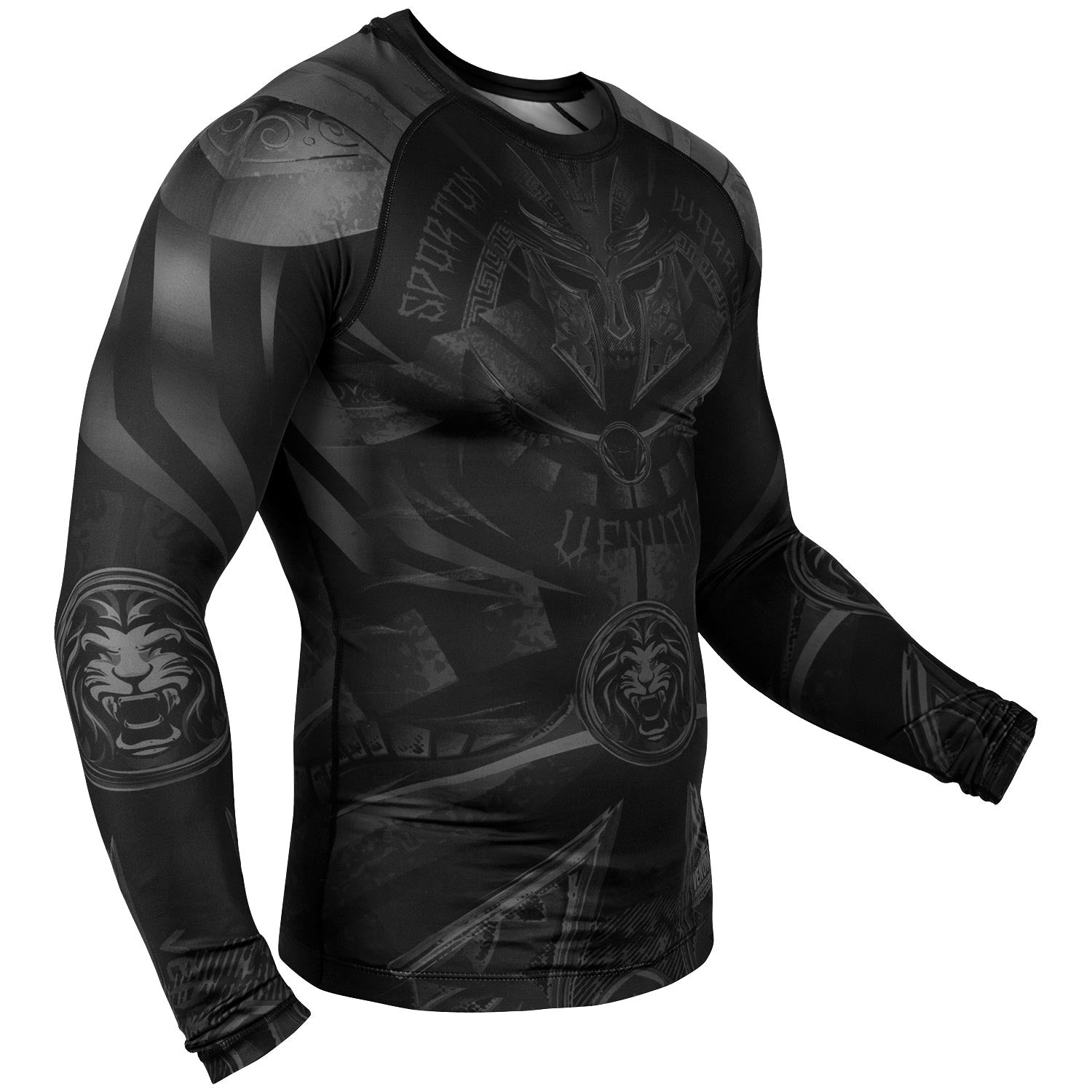 Rashguard Venum Gladiator 3.0 Manches longues - Noir/Noir - Exclusivité - product-type_T-Shirts de Compression