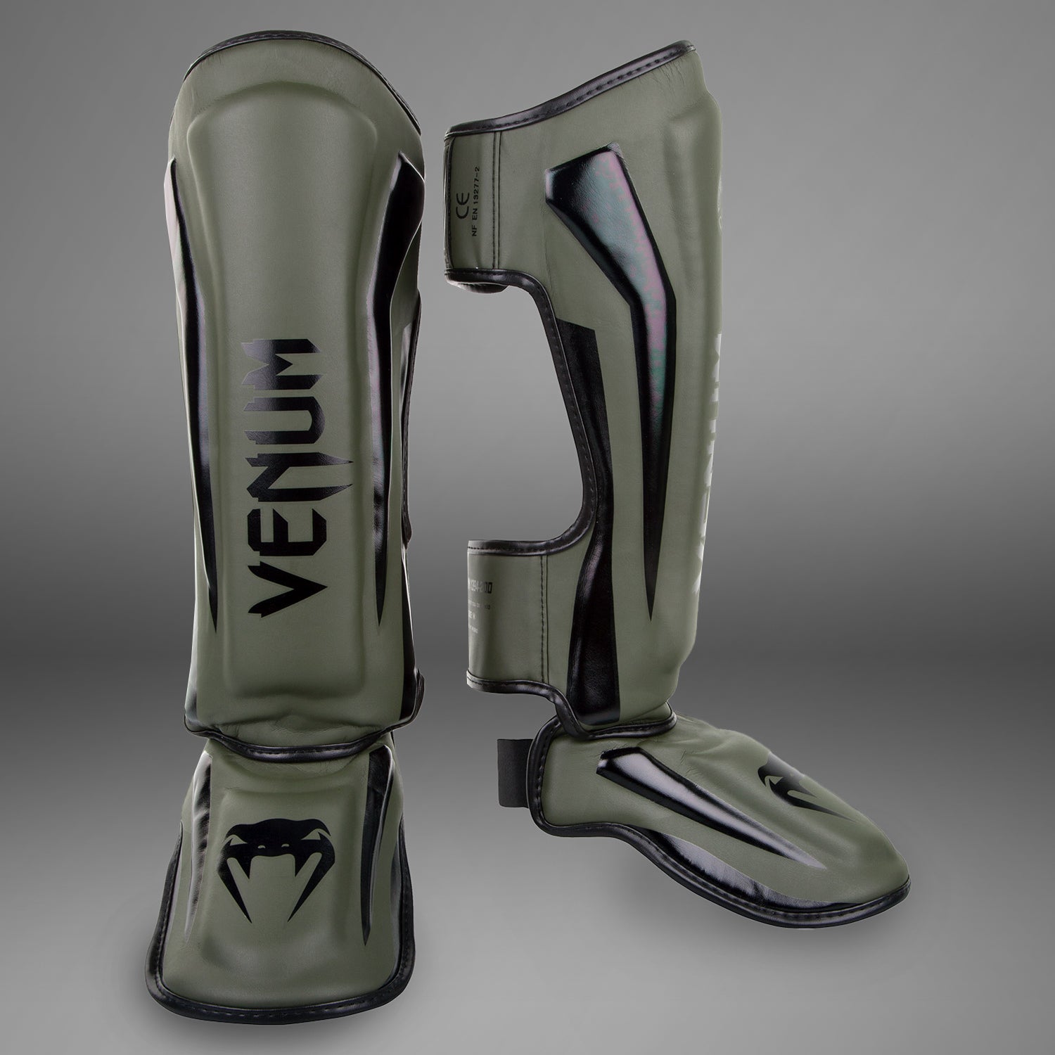 Protège-tibias Venum Elite - Kaki/Noir - product-type_Protège-tibias