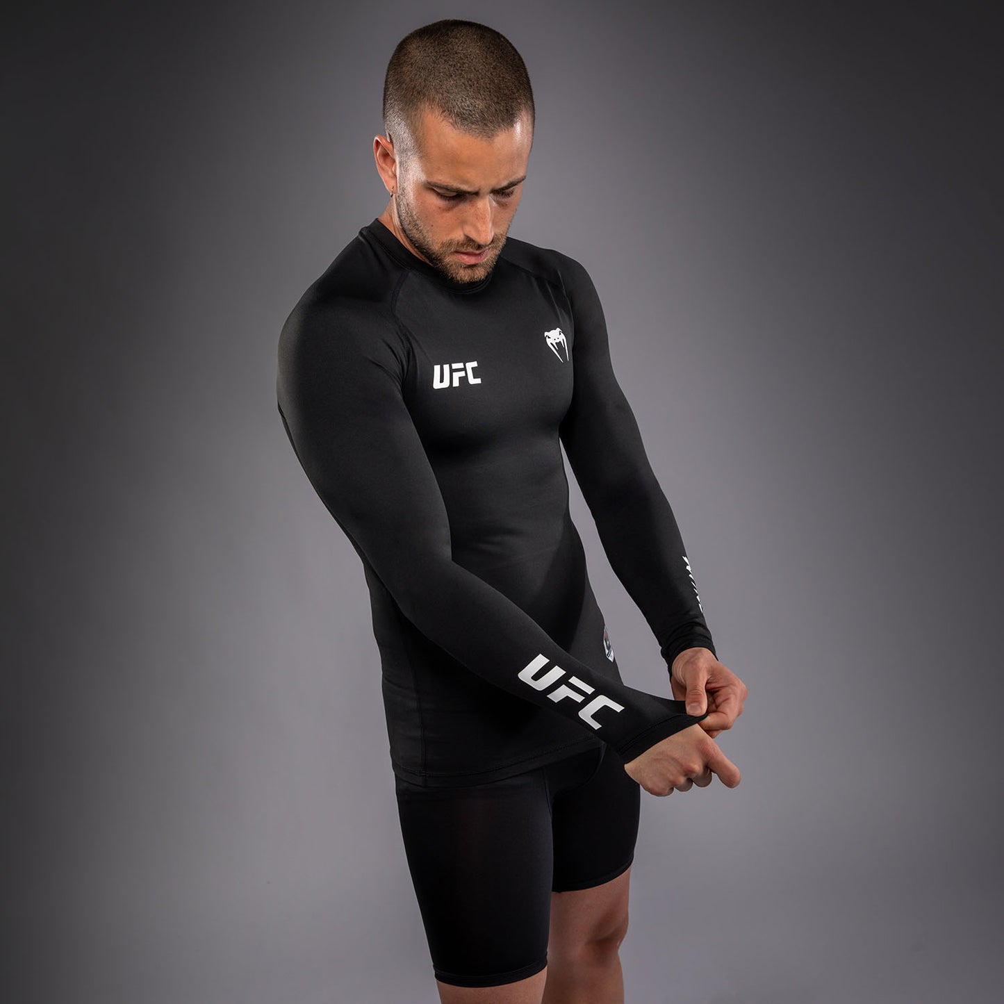 Rashguard à Manches Longues Technique pour Homme Venum UFC Unity by Venum Authentic Fight Week - Noir