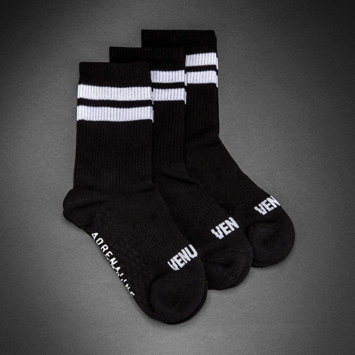 Chaussettes montantes lot de 3 paires Venum Adrenaline - Noir/Blanc