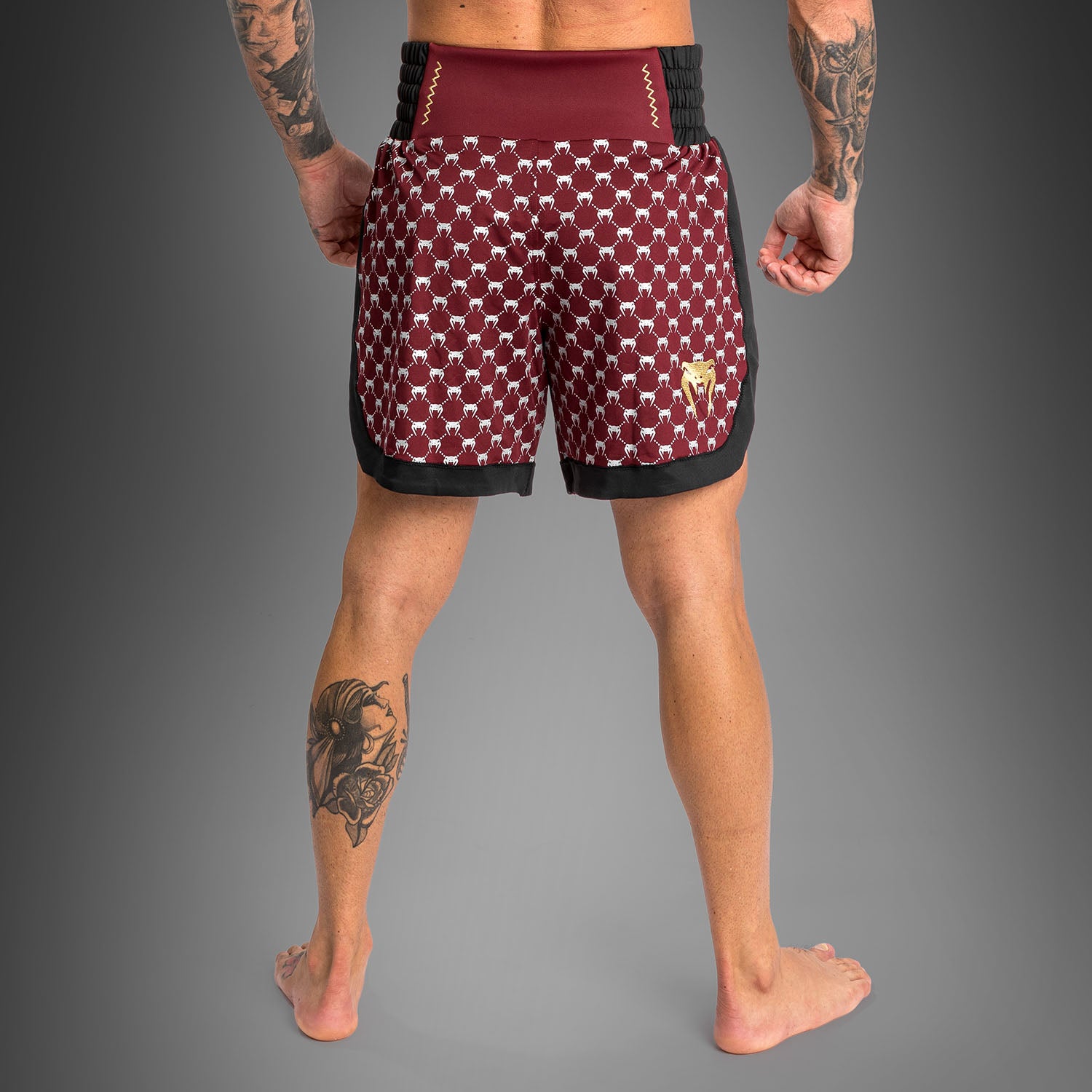 Short de Boxe Venum Monogram - Noir/Bordeaux - product-type_Shorts de boxe