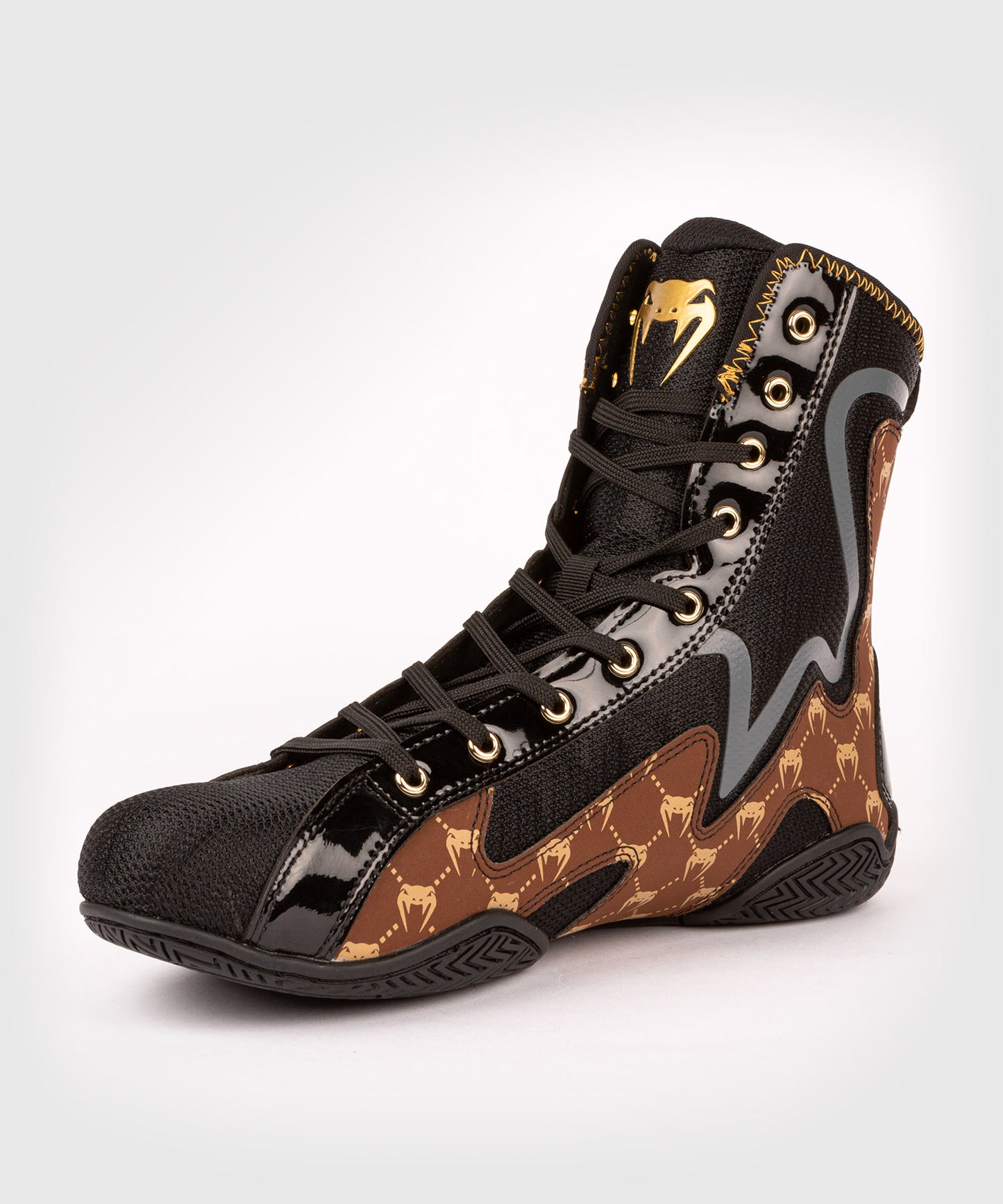 Chaussures de Boxe Venum Elite Evo Monogram - Noir/Marron - product-type_Chaussures de boxe