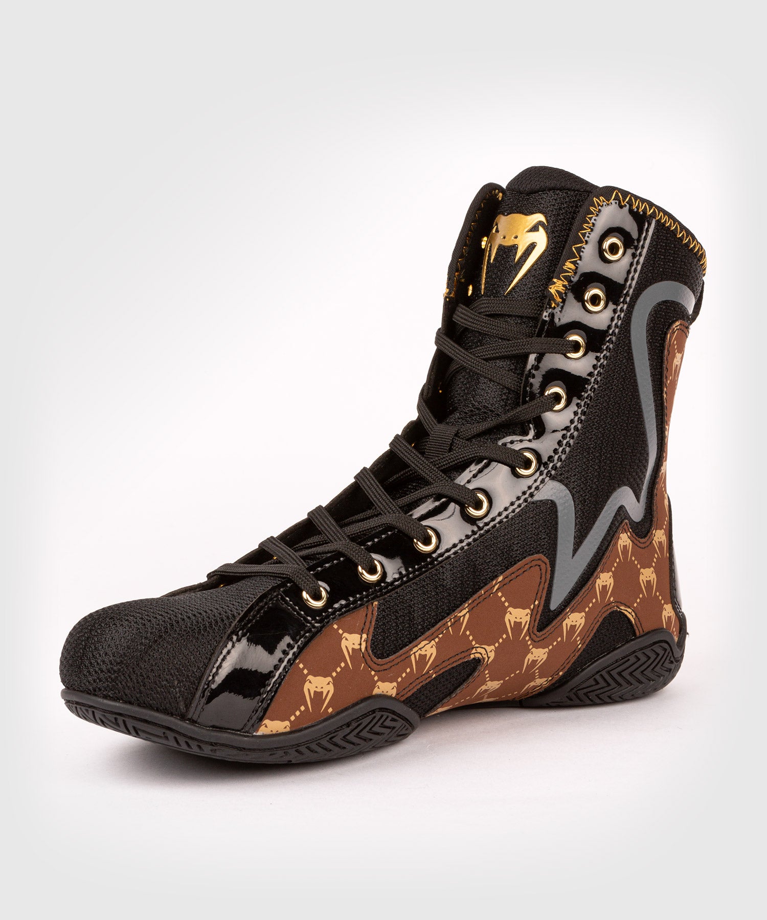 Chaussures de Boxe Venum Elite Evo Monogram - Noir/Marron - product-type_Chaussures de boxe