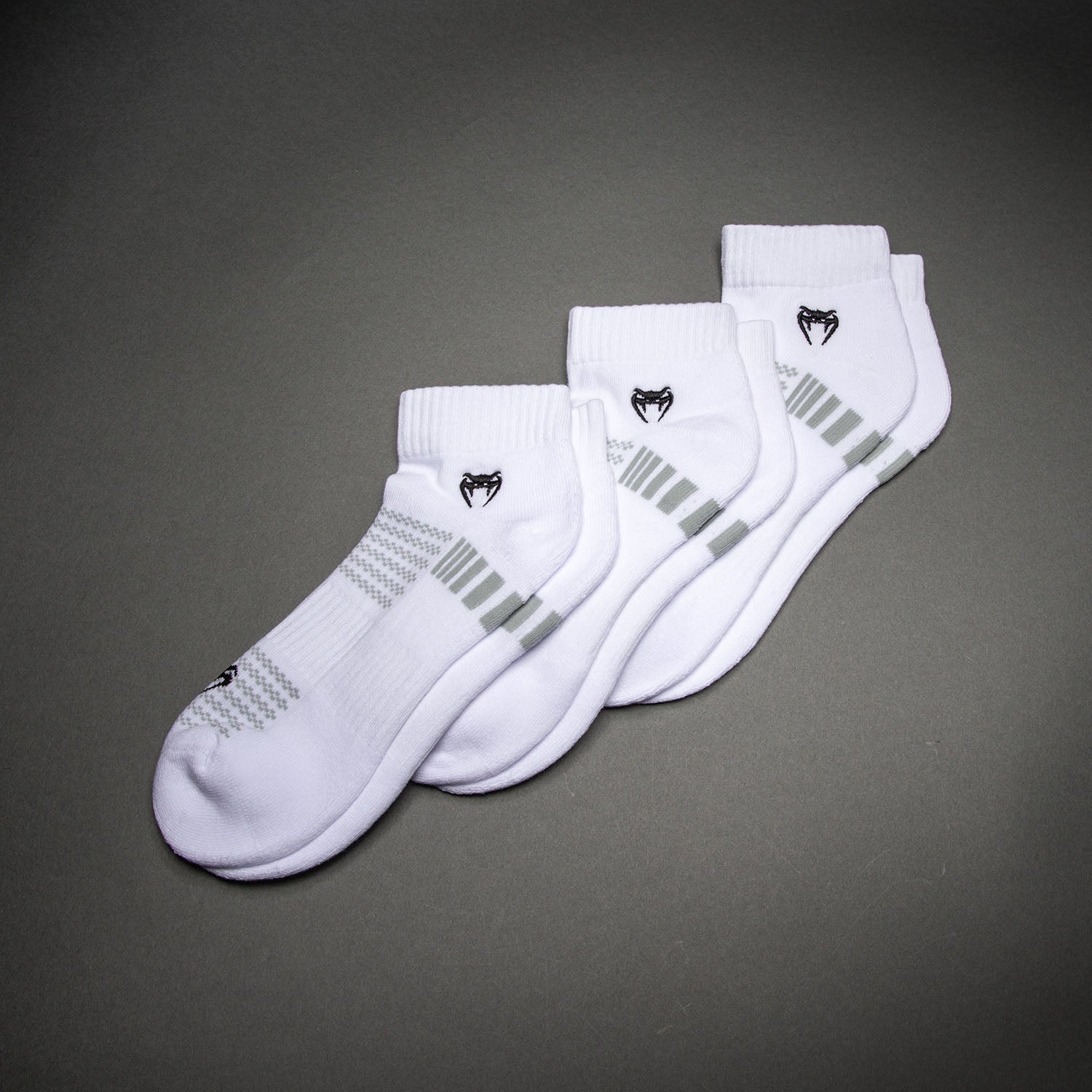 Pack de 3 Paires de Chaussettes Courtes Venum Vector - Blanc/Gris - product-type_Chaussettes