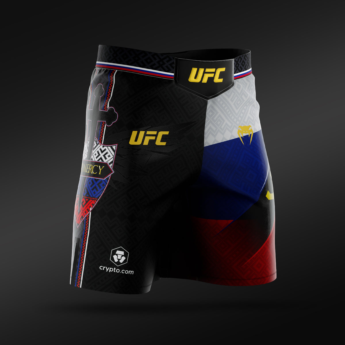 Short de Combat Petr Yan pour Homme Coupe Longue Venum UFC Unrivaled by Venum – Noir