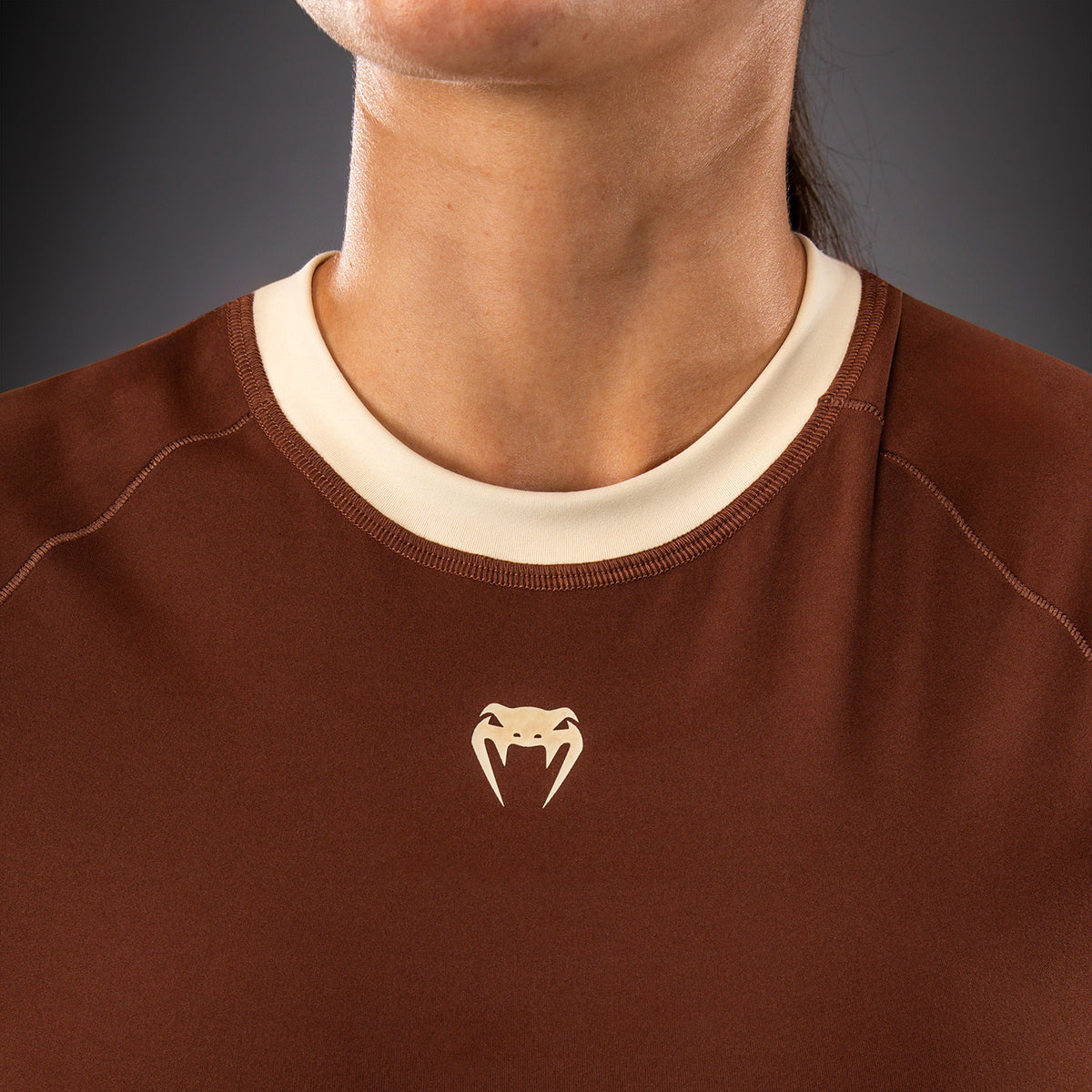 Rashguard manches courtes pour Femme Venum Viper - Marron - product-type_T-Shirts de Compression
