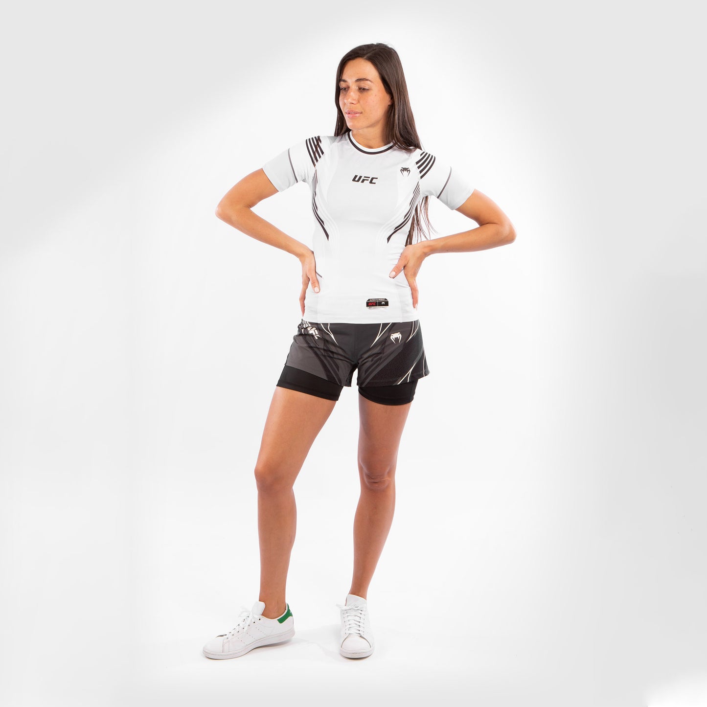 T-shirt de compression Femme UFC Venum Authentic Fight Night - Blanc