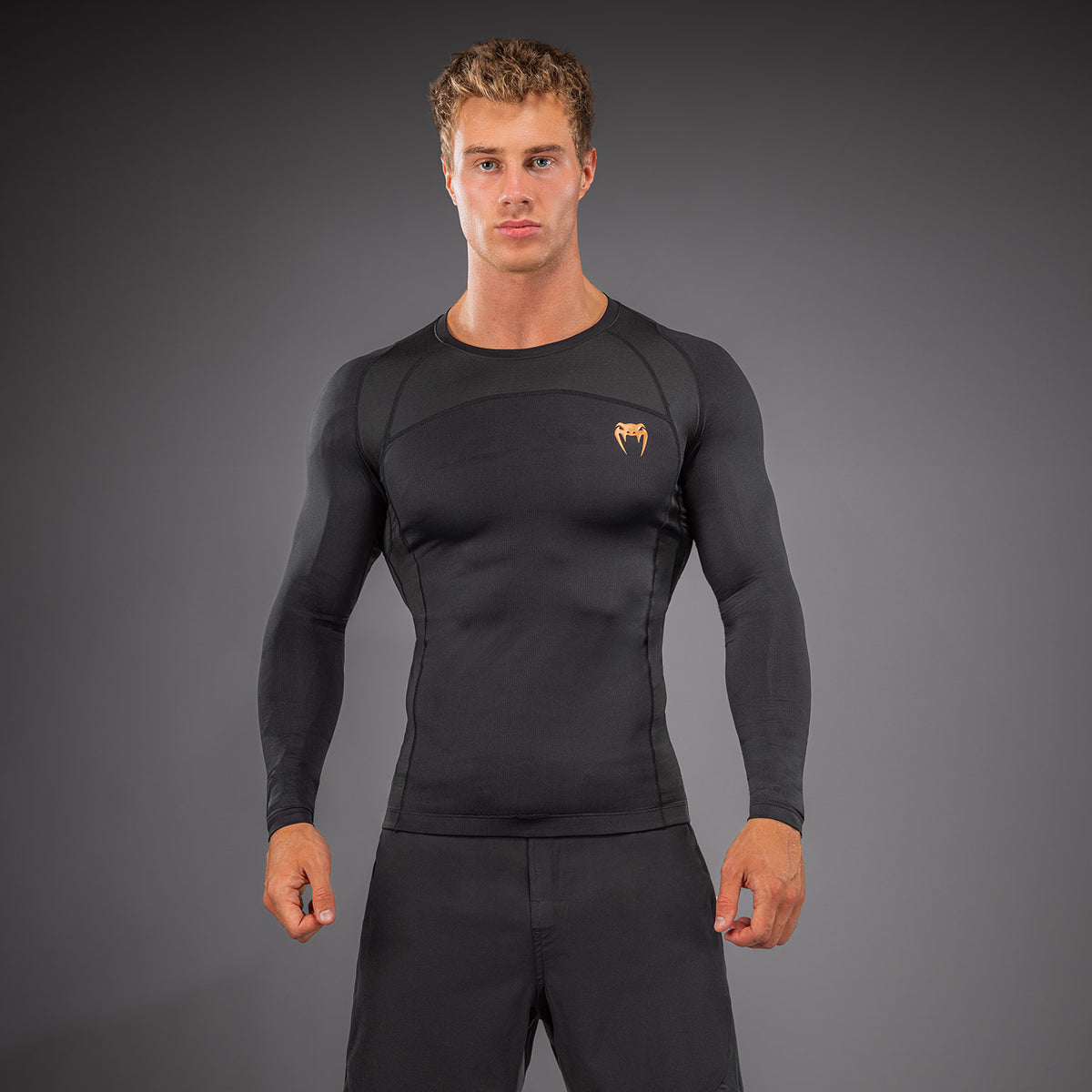 Rashguard manches longues Venum G-Fit Revolution - Noir/Cuivre