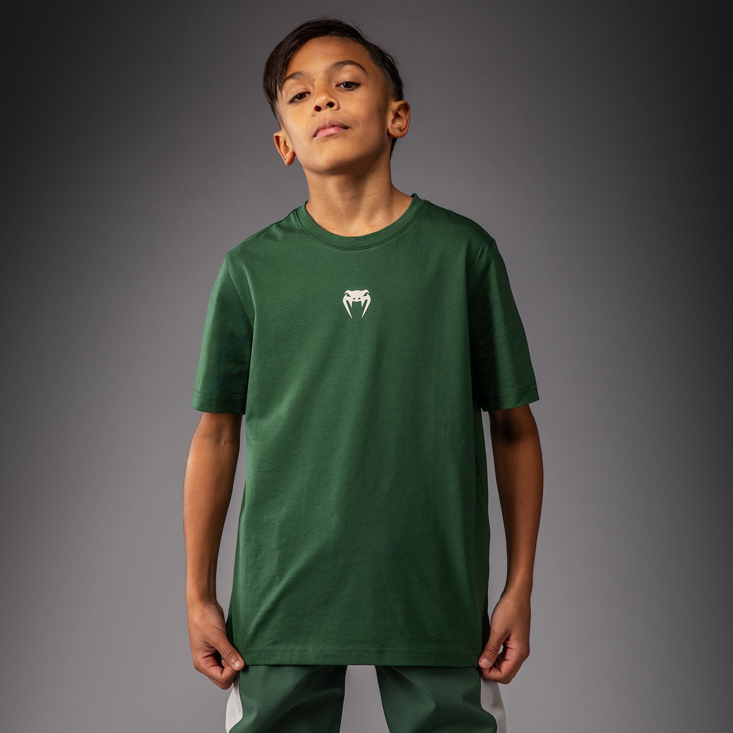 T-shirt pour Enfants Venum Contender – Vert Forêt/ Blanc Cassé - product-type_T-Shirts