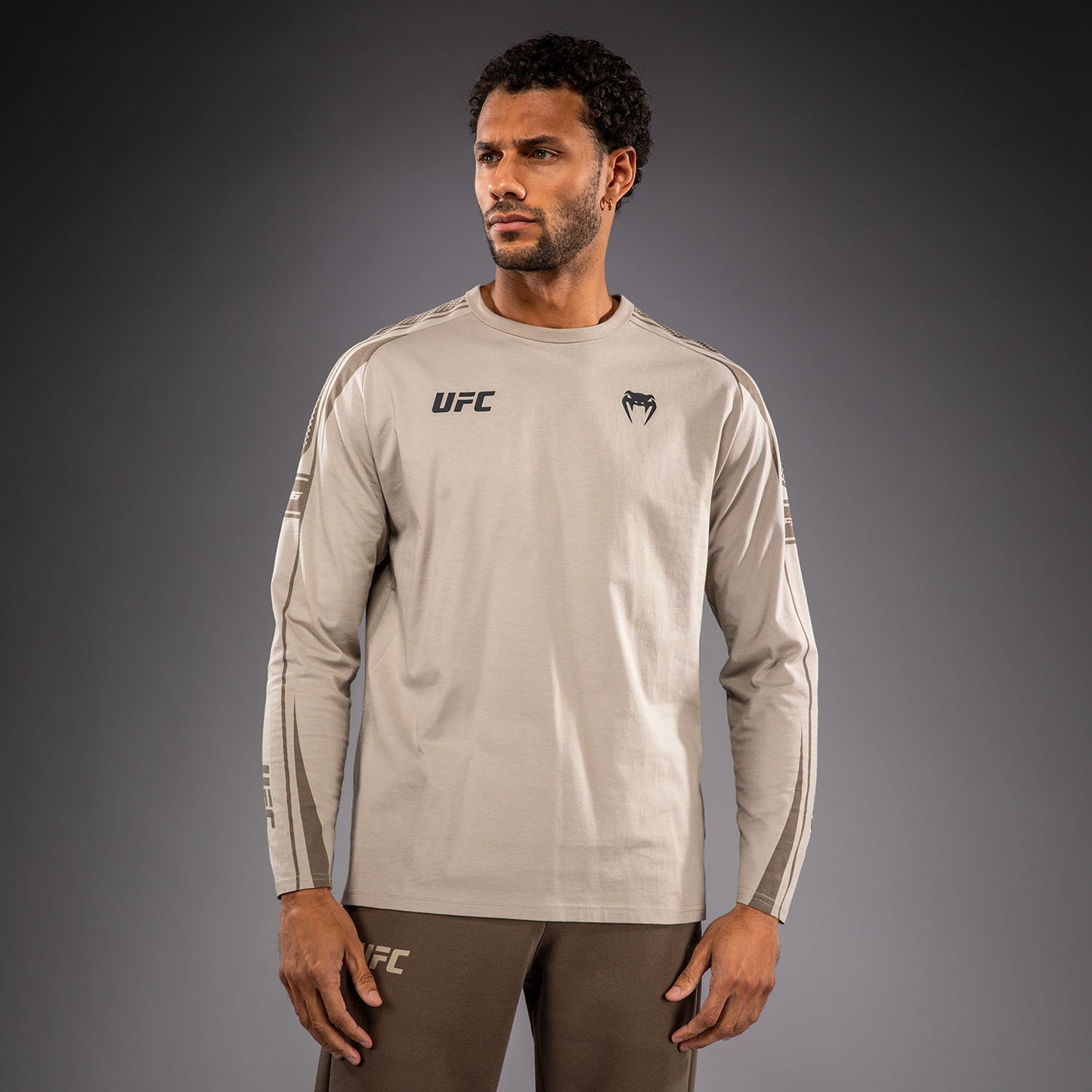 T-shirt à Manches Longues pour Homme Venum UFC Unity by Venum Authentic Fight Week - Sable