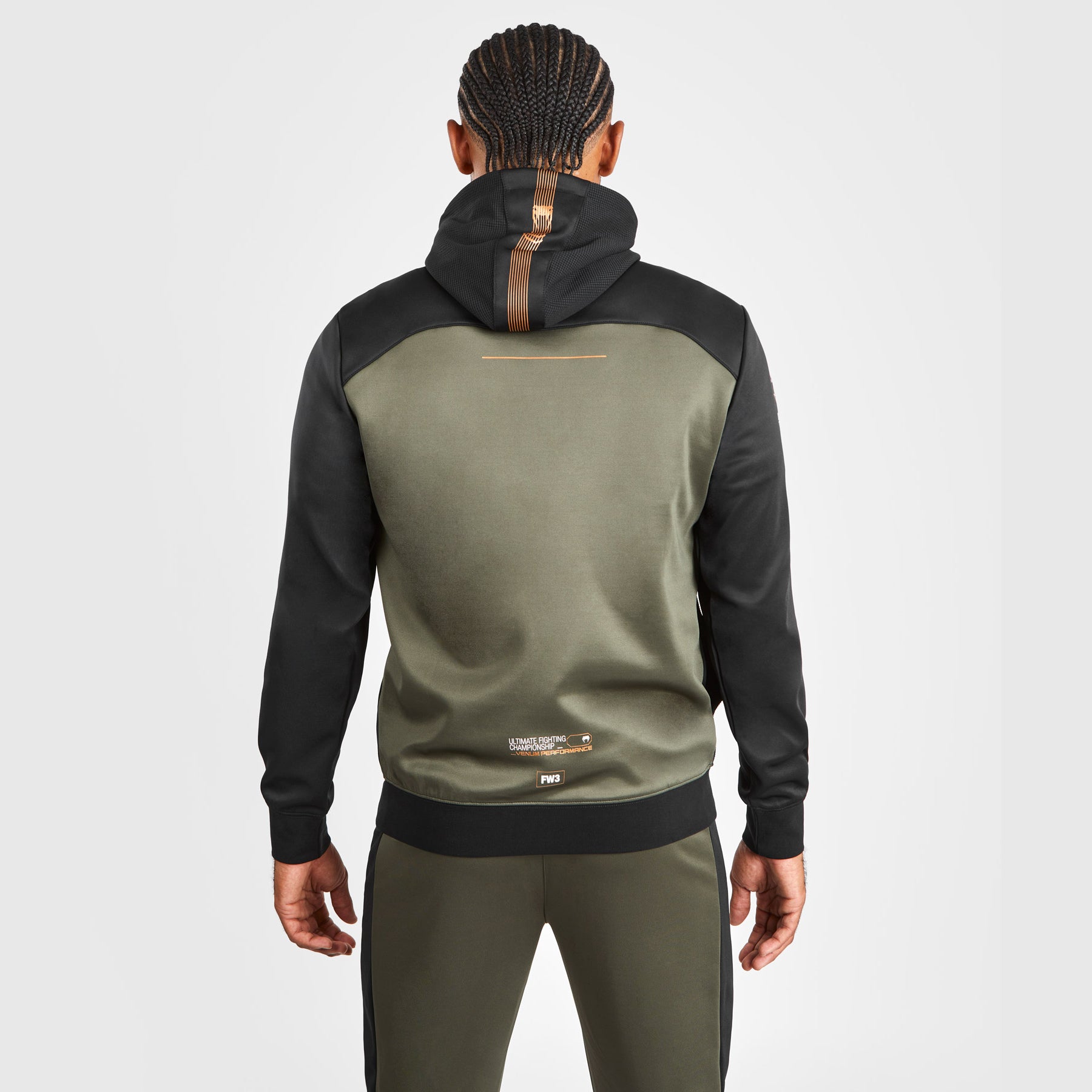 Sweatshirt zippé à capuche UFC Adrenaline by Venum Fight Week - Khaki/Bronze - product-type_Sweatshirts