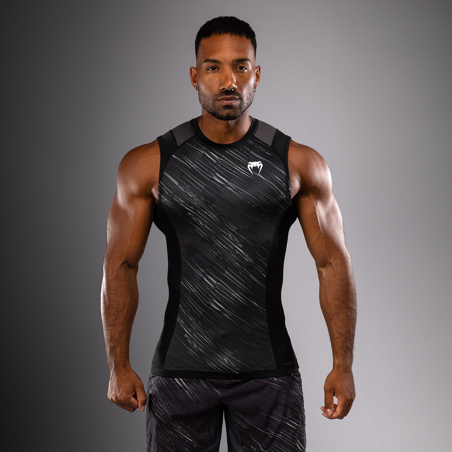 Rashguard Sans Manches Venum Rapid - Noir/Gris Orage - product-type_T-Shirts de Compression