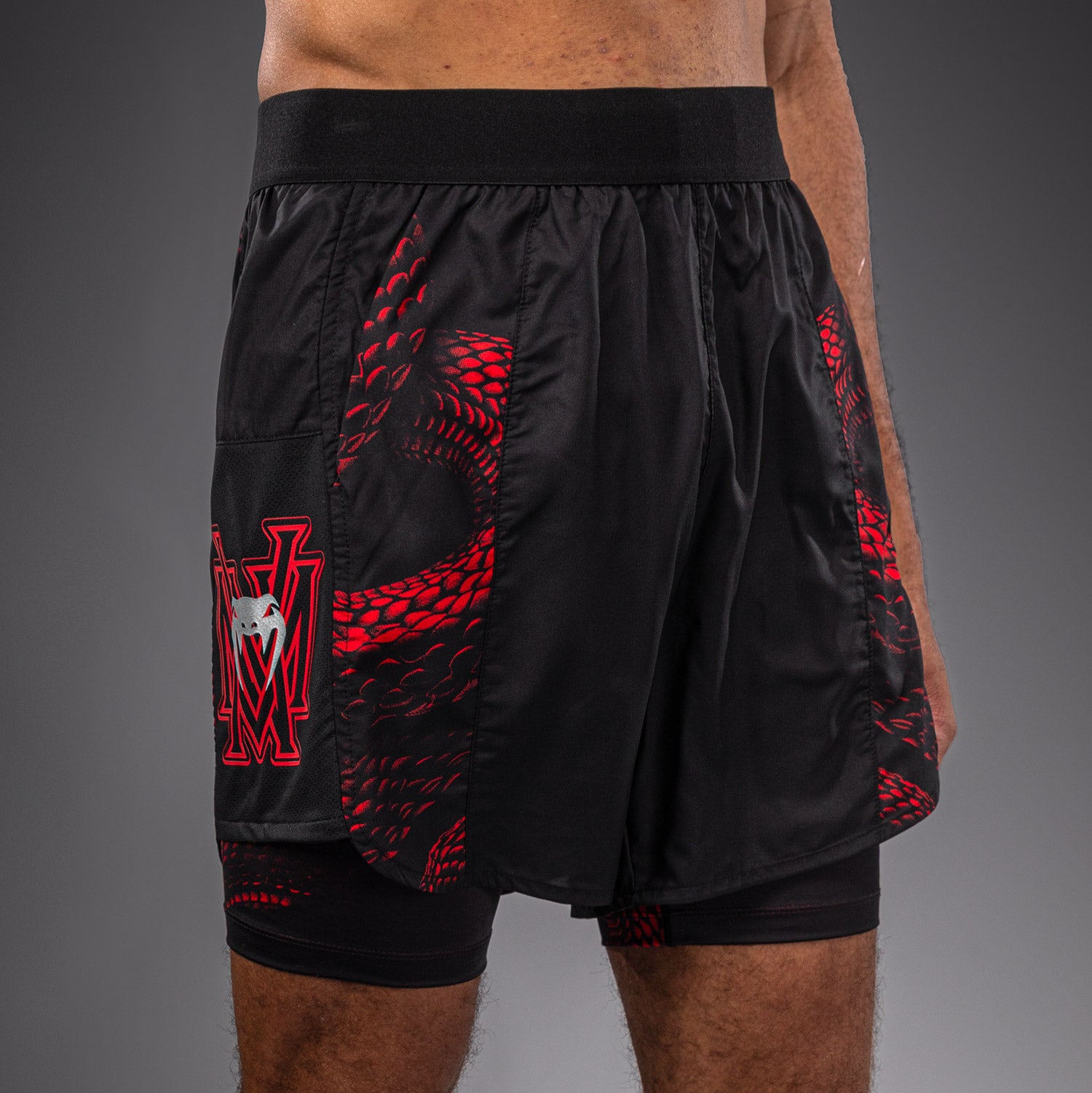 Short d’Entraînement Venum Matupa - Noir/Rouge/Argent - product-type_Shorts de training