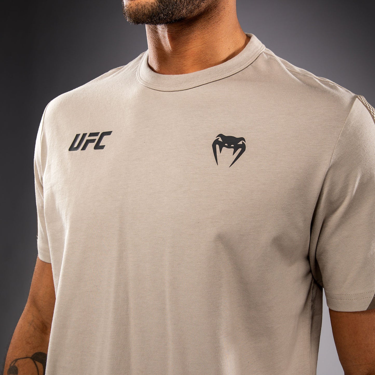 T-shirt à Manches Courtes pour Homme Venum UFC Unity by Venum Authentic Fight Week - Sable
