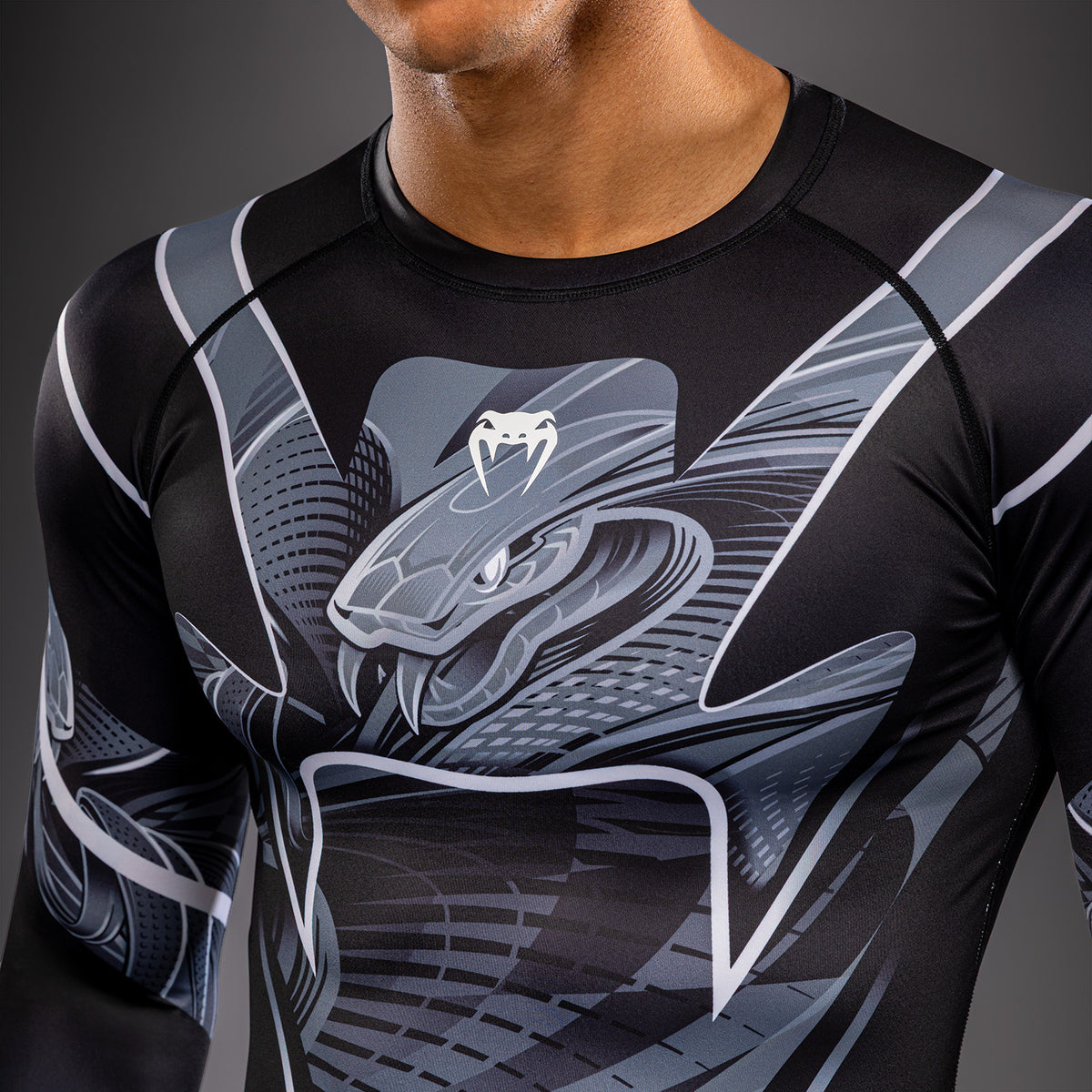Rashguard manches longues Venum Crimson Viper 2.0 - Noir/Gris