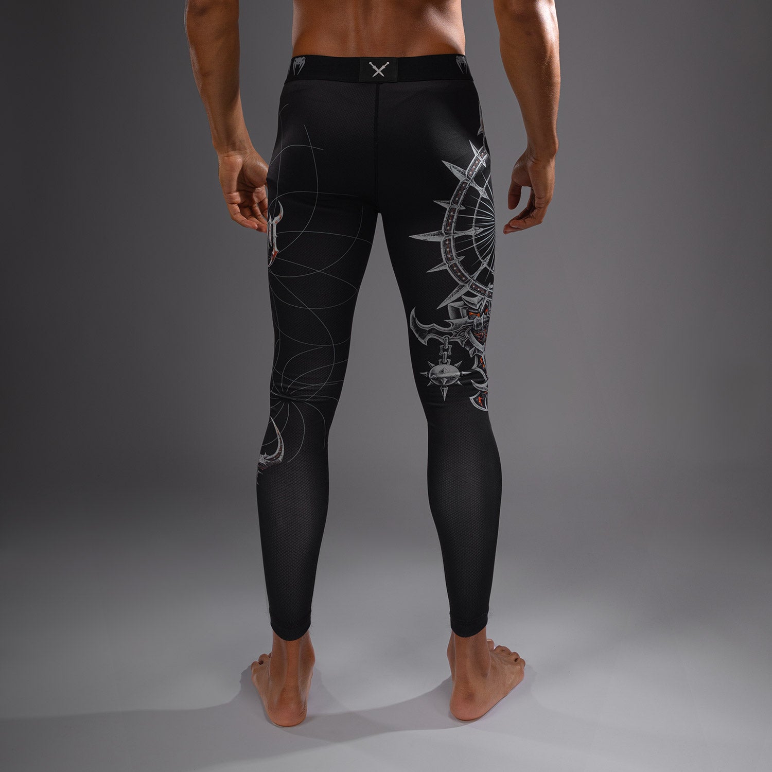 Pantalon de Compression pour Hommes Venum Gladiator 5.0 - Noir/Argent - product-type_Pantalons de Compression