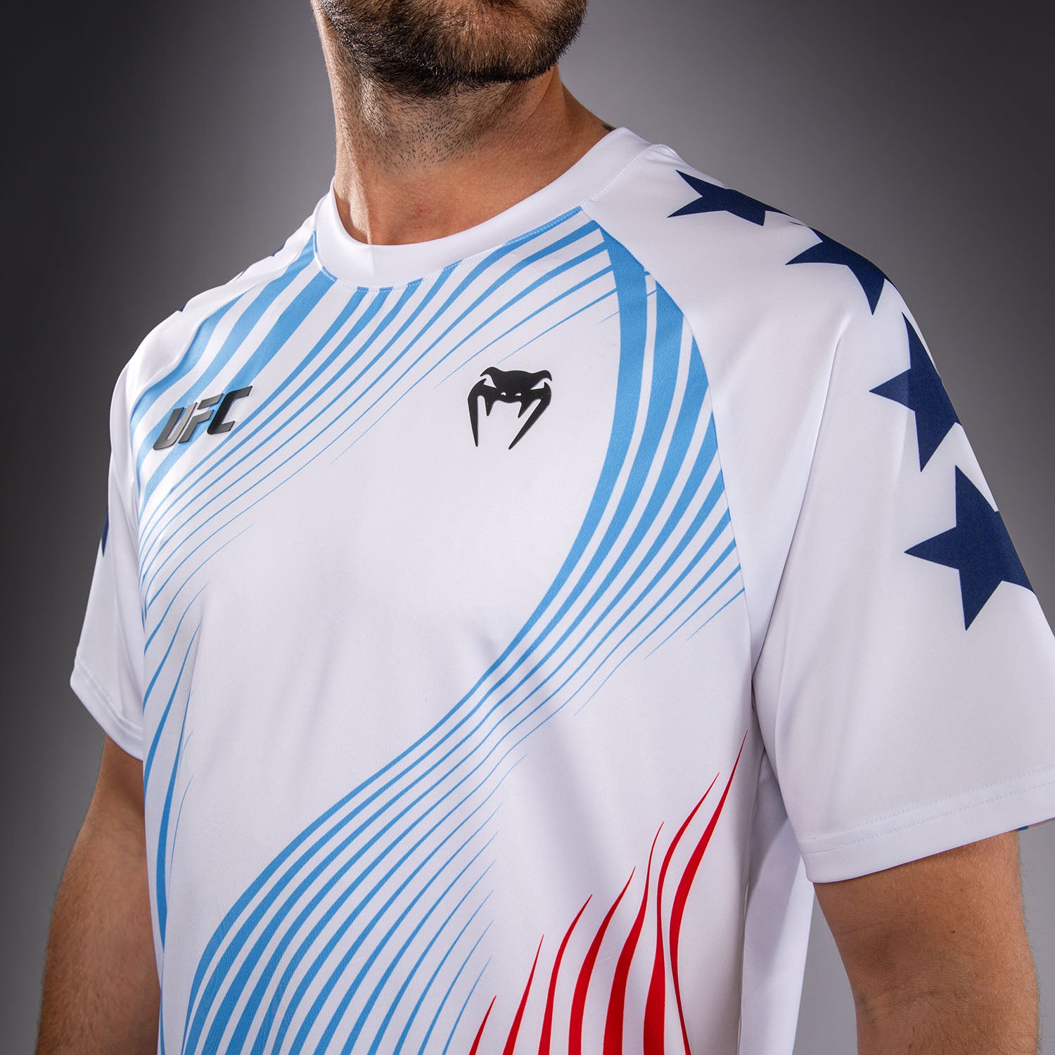 Official UFC Freedom 250 by Venum Authentic Fight Night Maillot Walkout pour homme - Blanc - product-type_T-Shirts Dry Tech
