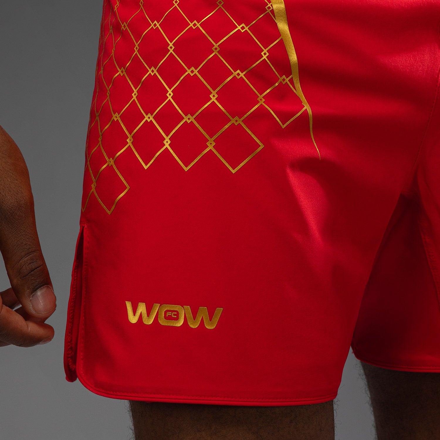 Short de Combat pour Hommes Venum x WOW FC - Fury Rouge/Or - product-type_Shorts de MMA
