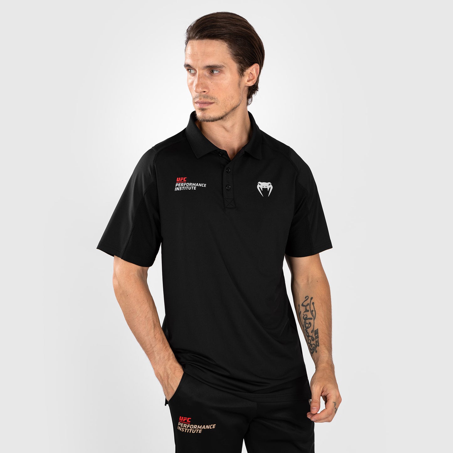 Polo pour Hommes UFC Venum Performance Institute 2.0 - Noir/Rouge - product-type_Polos