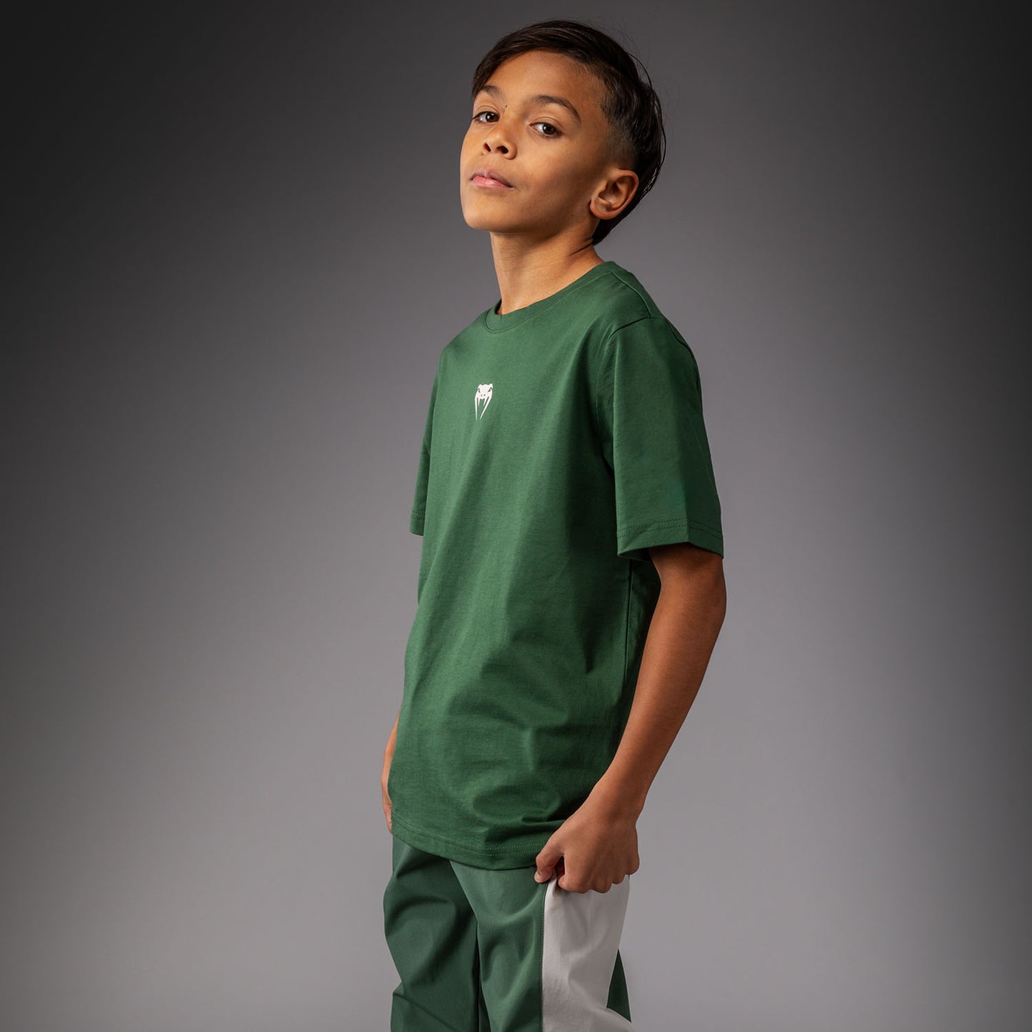 T-shirt pour Enfants Venum Contender – Vert Forêt/ Blanc Cassé - product-type_T-Shirts