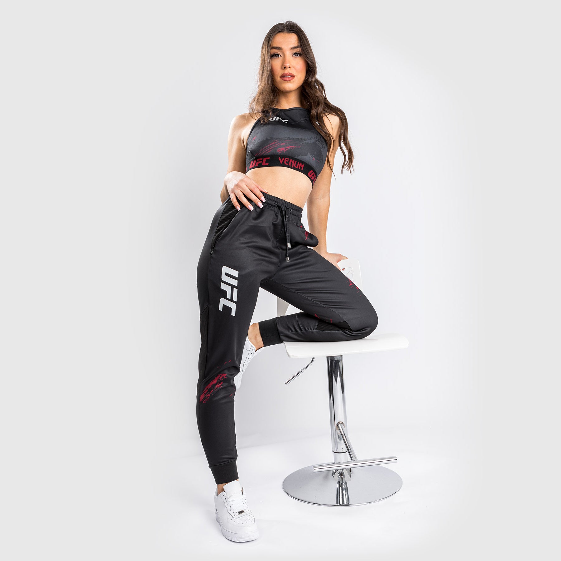 Pantalon de jogging UFC Venum Authentic Fight Week 2.0 - Pour Femmes - Noir/Rouge - product-type_Pantalons de jogging