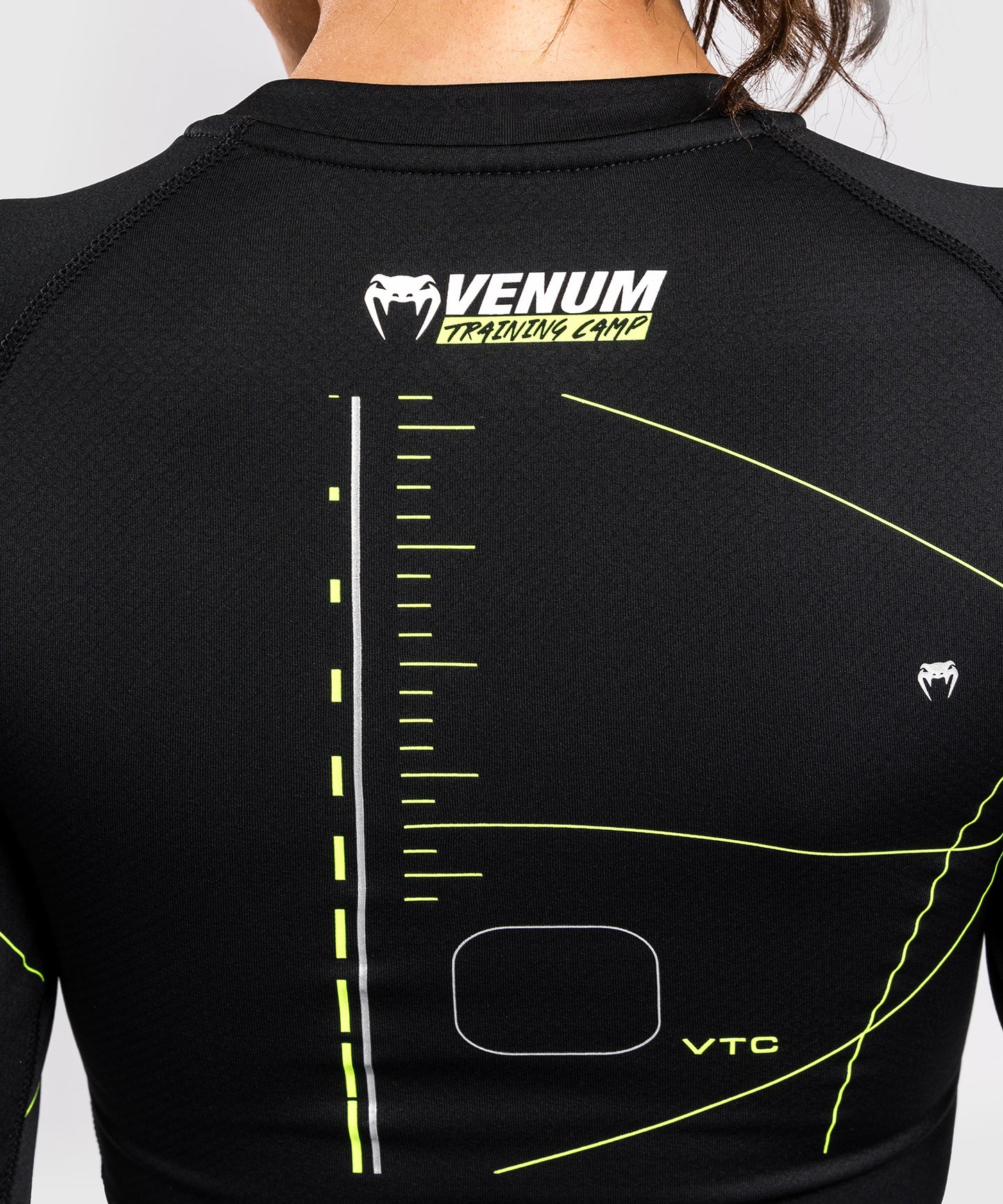 Rashguard Manches Longues Venum Training Camp 4.0 - Noir/Vert Fluo - product-type_T-Shirts de Compression