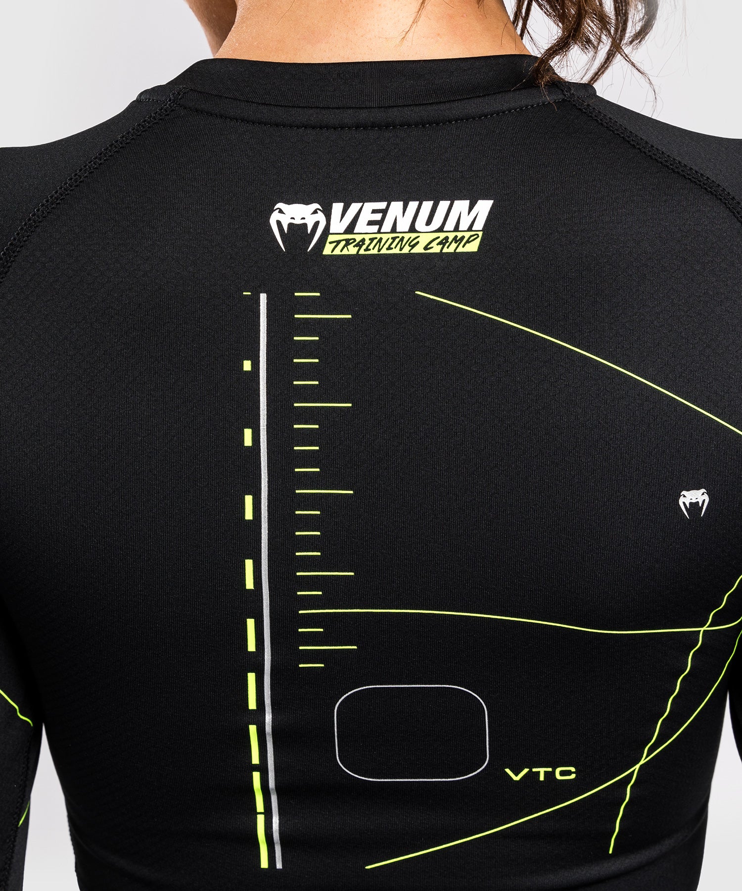 Rashguard Manches Longues Venum Training Camp 4.0 - Noir/Vert Fluo - product-type_T-Shirts de Compression