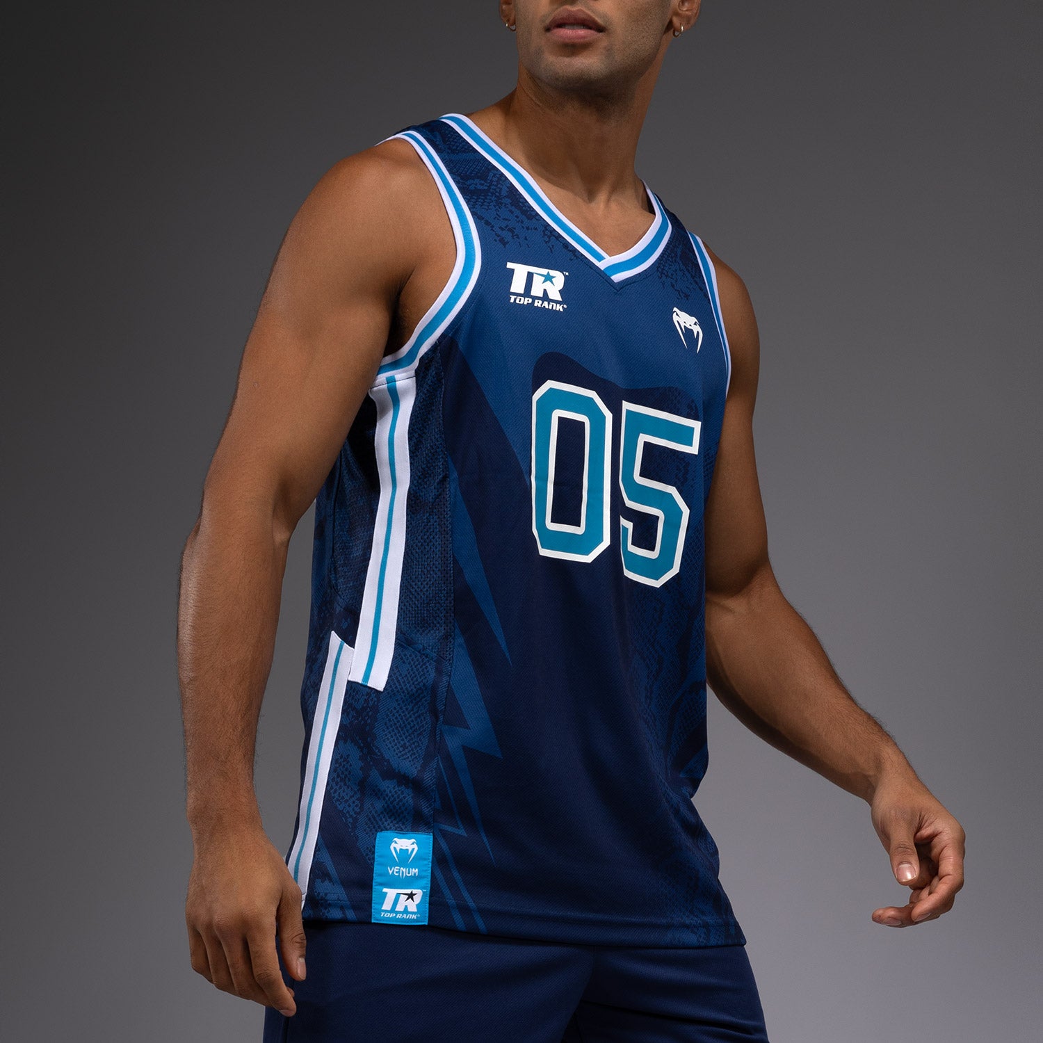 Maillot de Basket Venum x Top Rank Original pour Hommes - Bleu Marine - product-type_Débardeurs