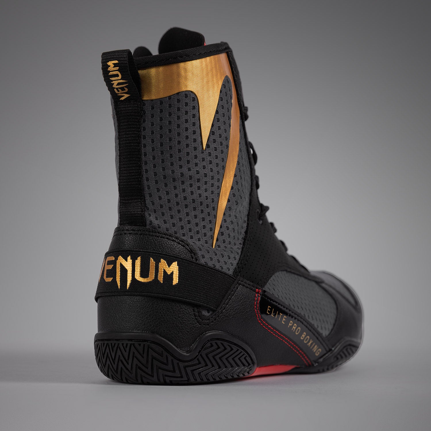 Chaussures de boxe Venum Elite - Gris Orage/Or - product-type_Chaussures de boxe