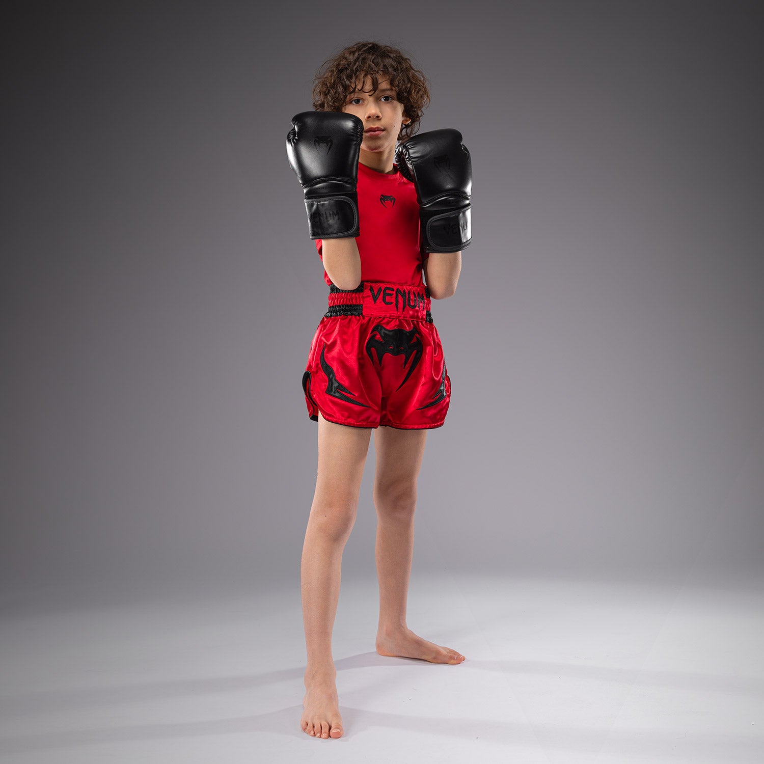 Short de Muay Thaï Venum Inferno pour Enfants - Rouge Cerise - product-type_Shorts de Muay Thai