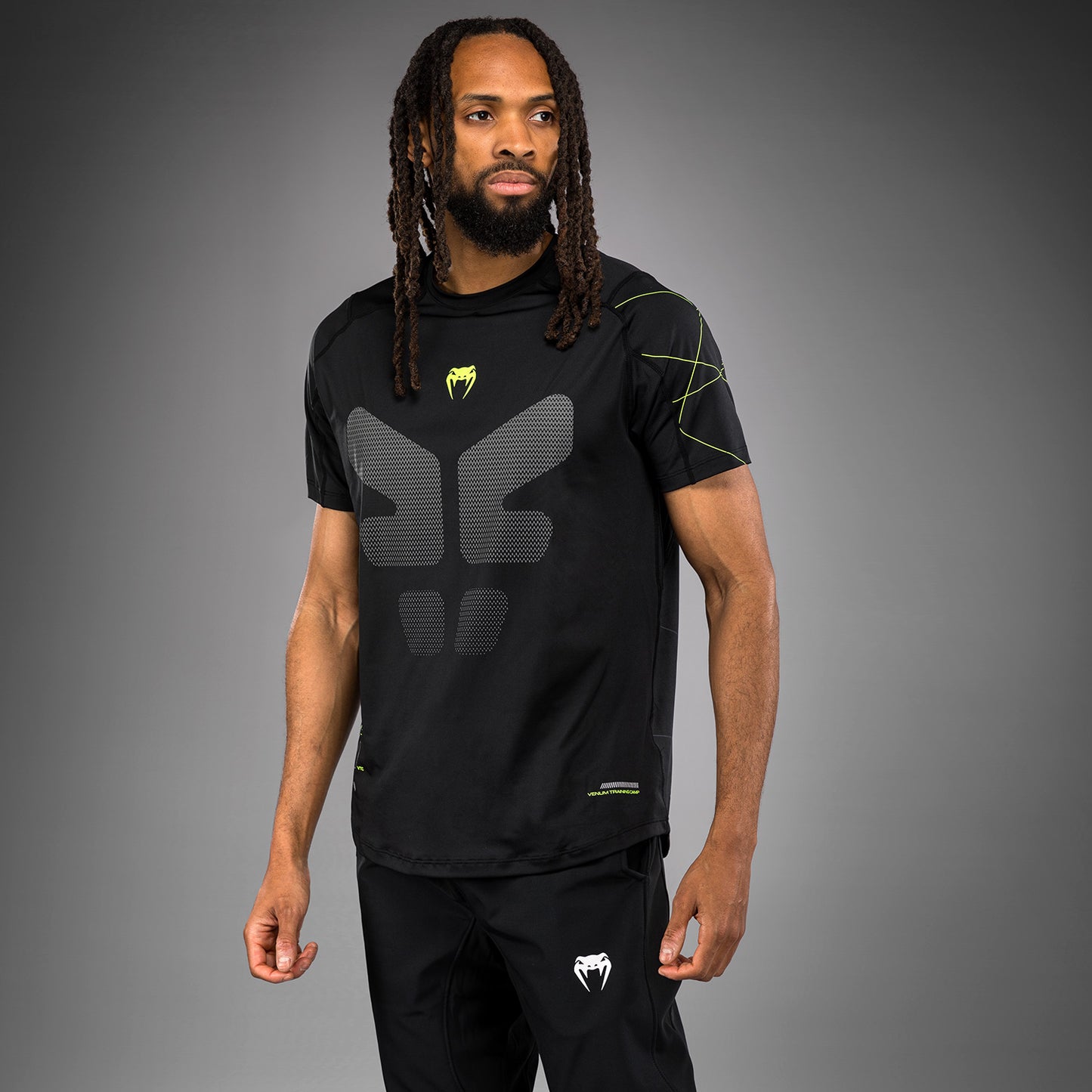 T-shirt Dry Tech Venum Training Camp 4.0 - Noir/Vert fluo - product-type_T-Shirts Dry Tech