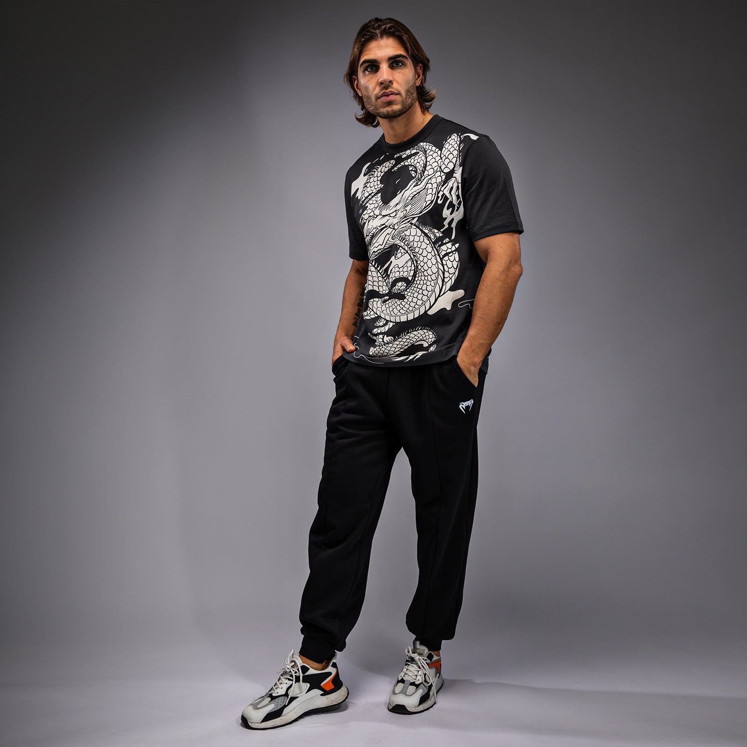 T-shirt Venum Dragon’s Flight - Gris Charbon/Blanc Crème - product-type_T-Shirts
