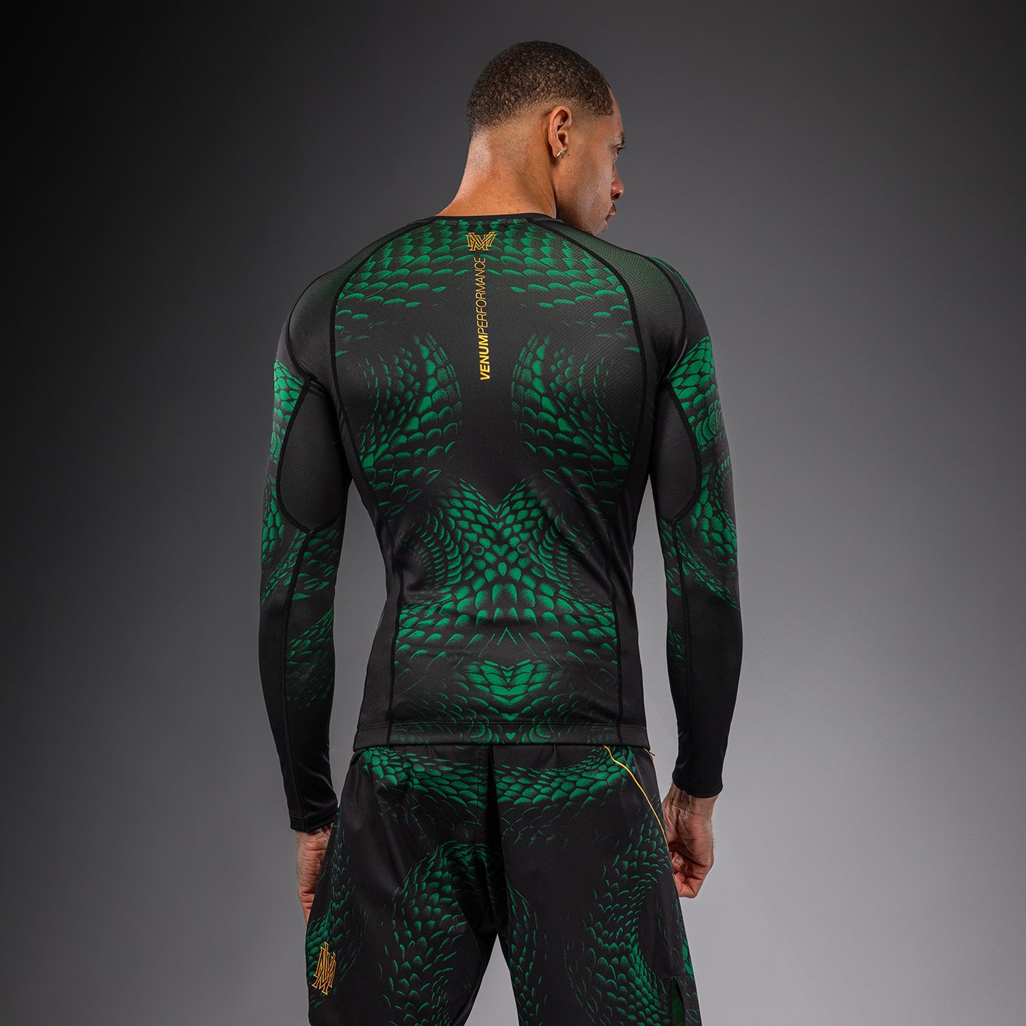 Rashguard à Manches Longues Venum Matupa - Noir/Vert/Or - product-type_T-Shirts de Compression