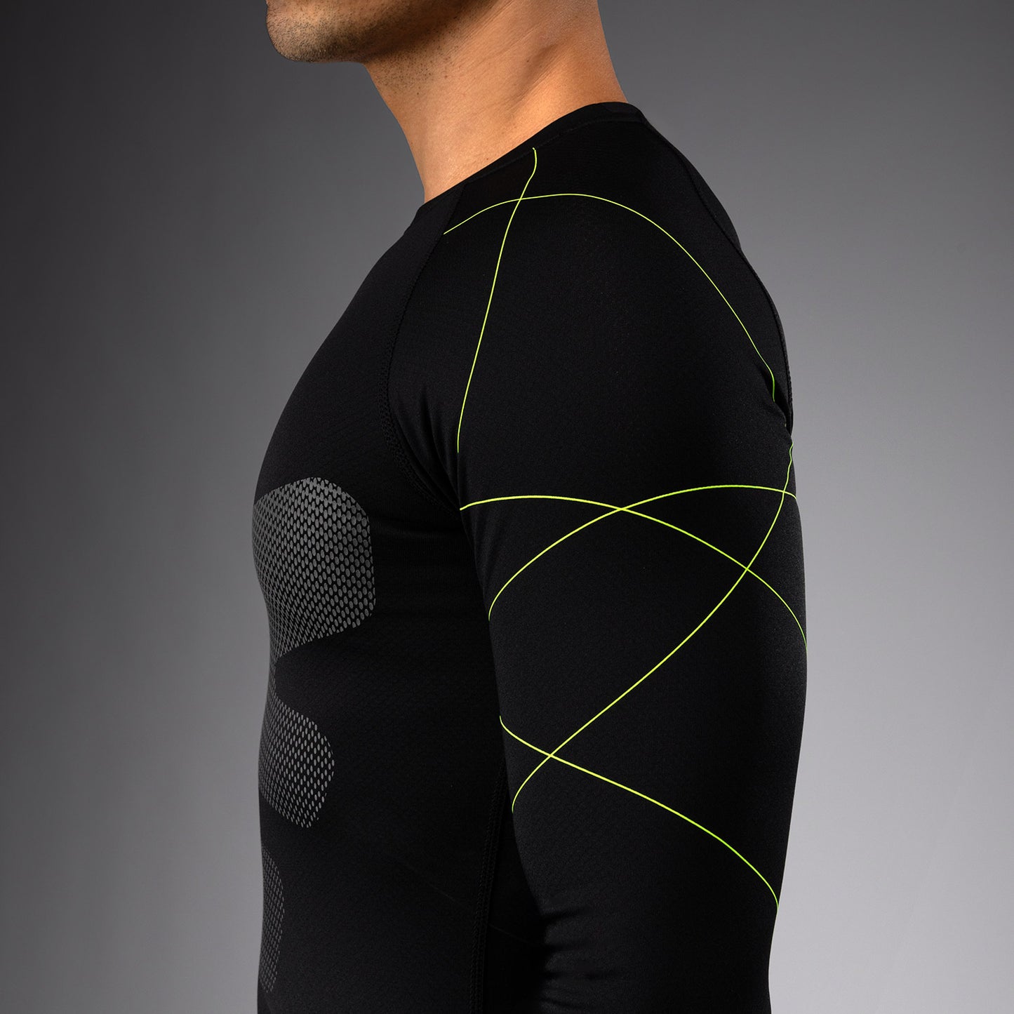 Rashguard Manches Longues Venum Training Camp 4.0 - Noir/Vert fluo - product-type_T-Shirts de Compression