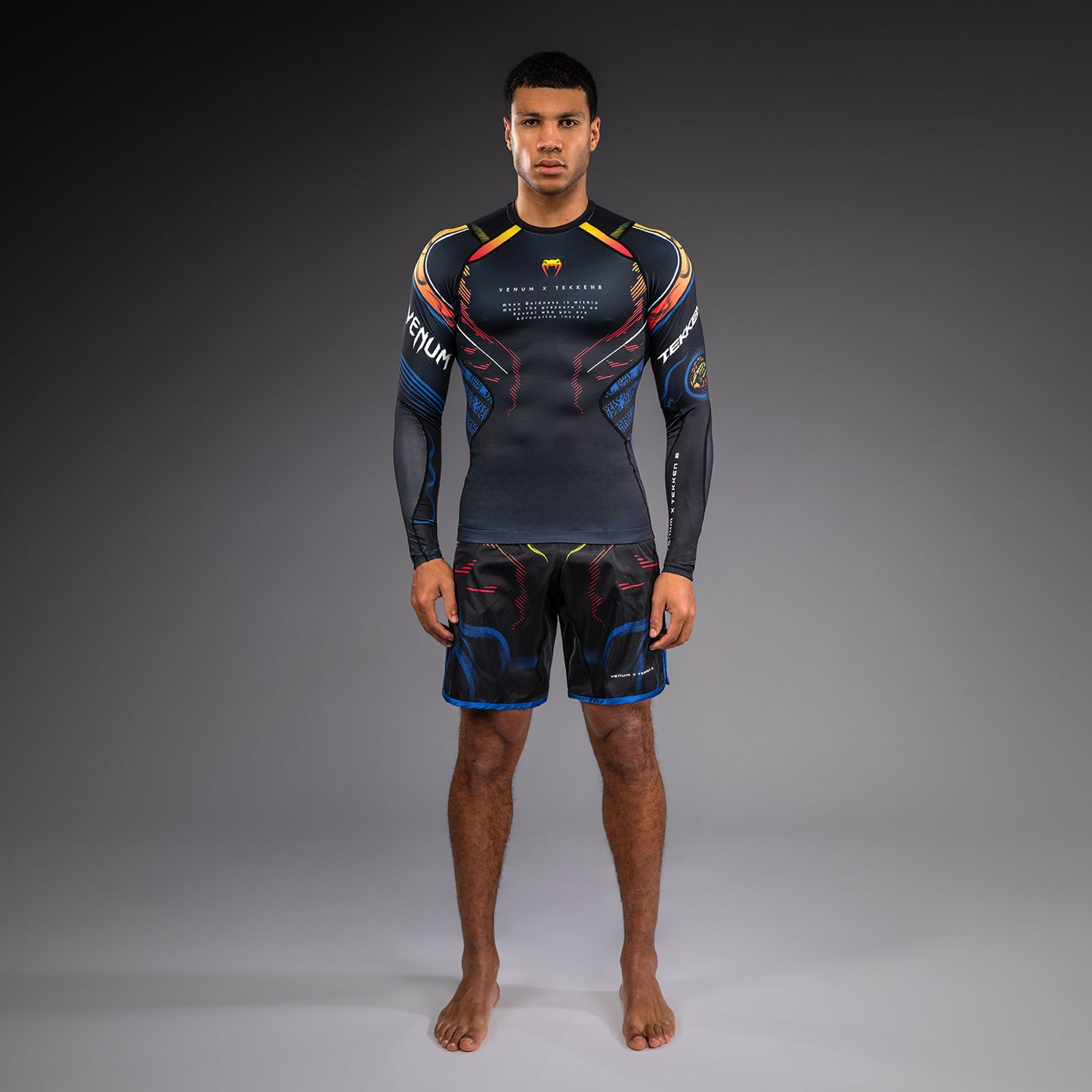 Rashguard à Manches Longues Yoshimitsu Venum x TEKKEN 8 - Noir/Orange - product-type_T-Shirts de Compression