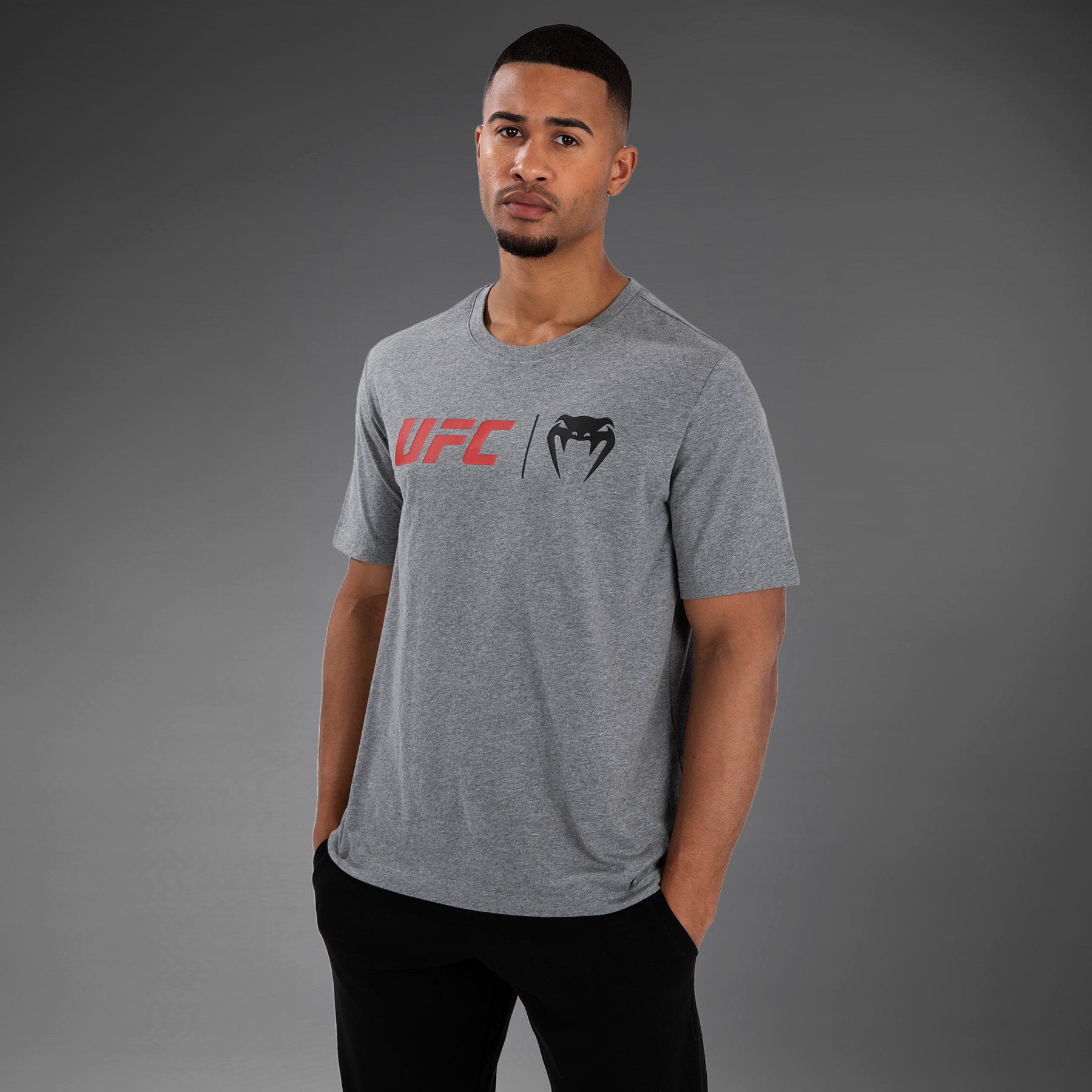 T-Shirt UFC Venum Classic - Gris/Rouge - product-type_T-Shirts