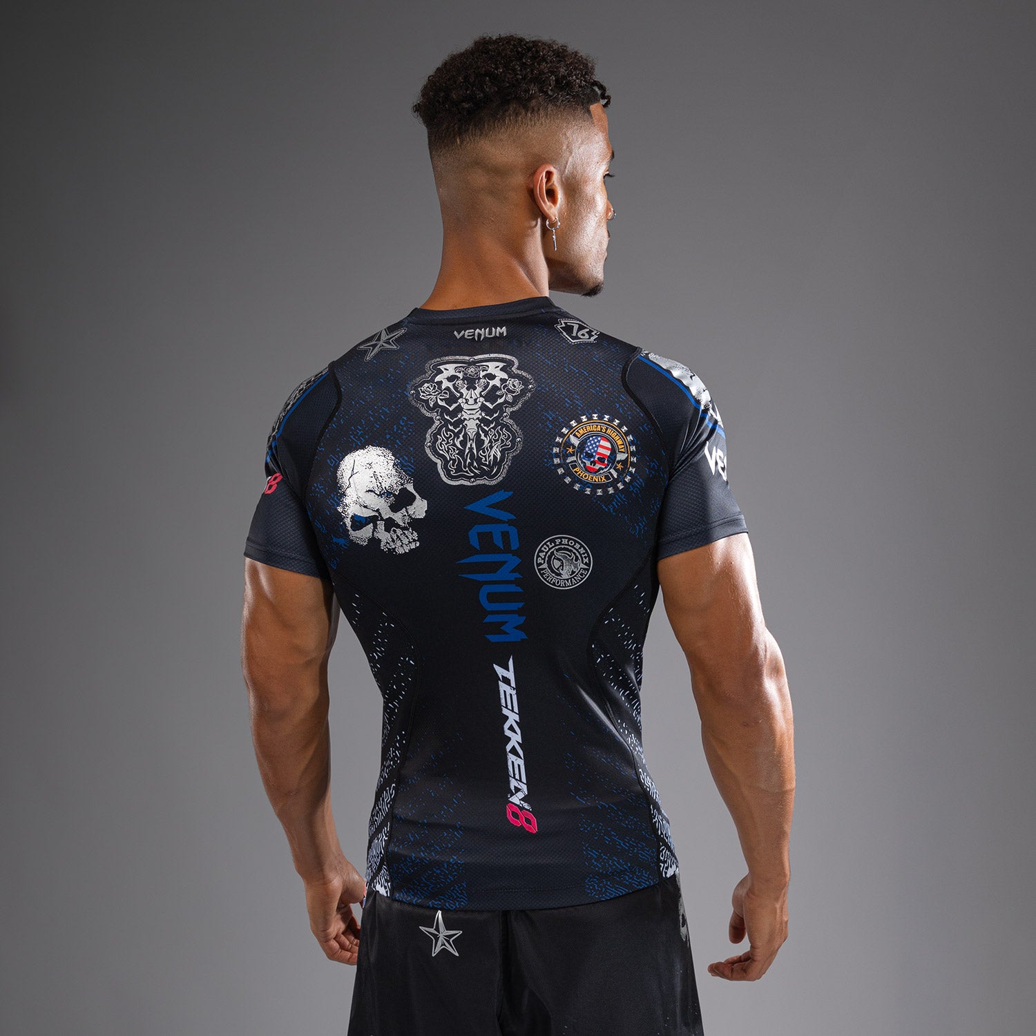Rashguard Venum x TEKKEN 8 - Paul Phoenix - Noir/Bleu - product-type_T-Shirts de Compression