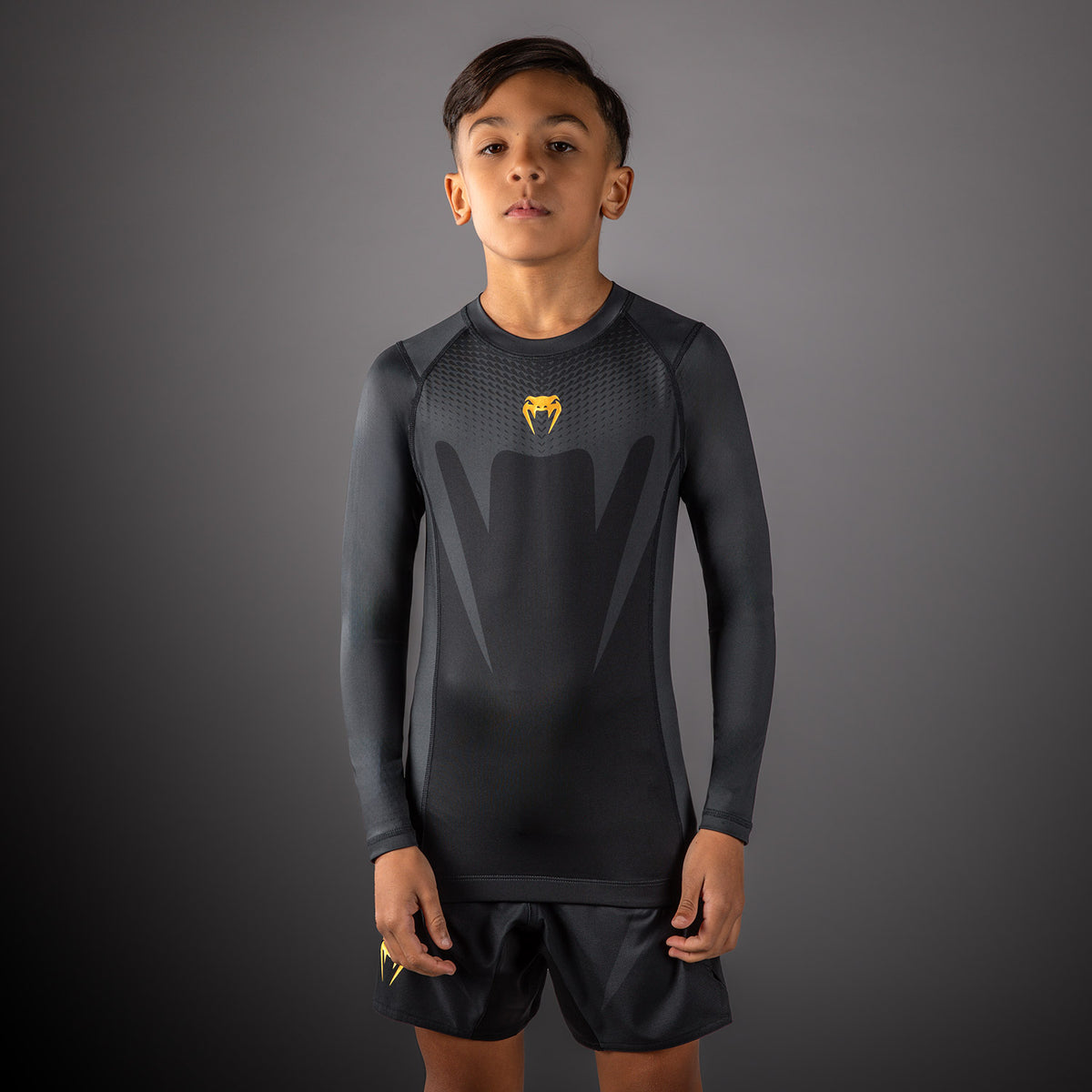 Rashguard manches longues pour Enfant Venum Attack - Noir/Or