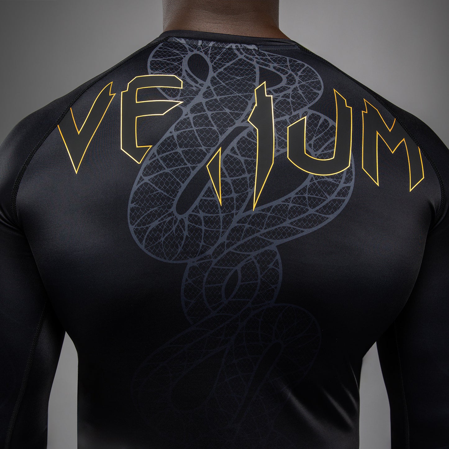 Rashguard Manches Longues Venum Serpenti – Noir/Argent/Or - product-type_T-Shirts de Compression
