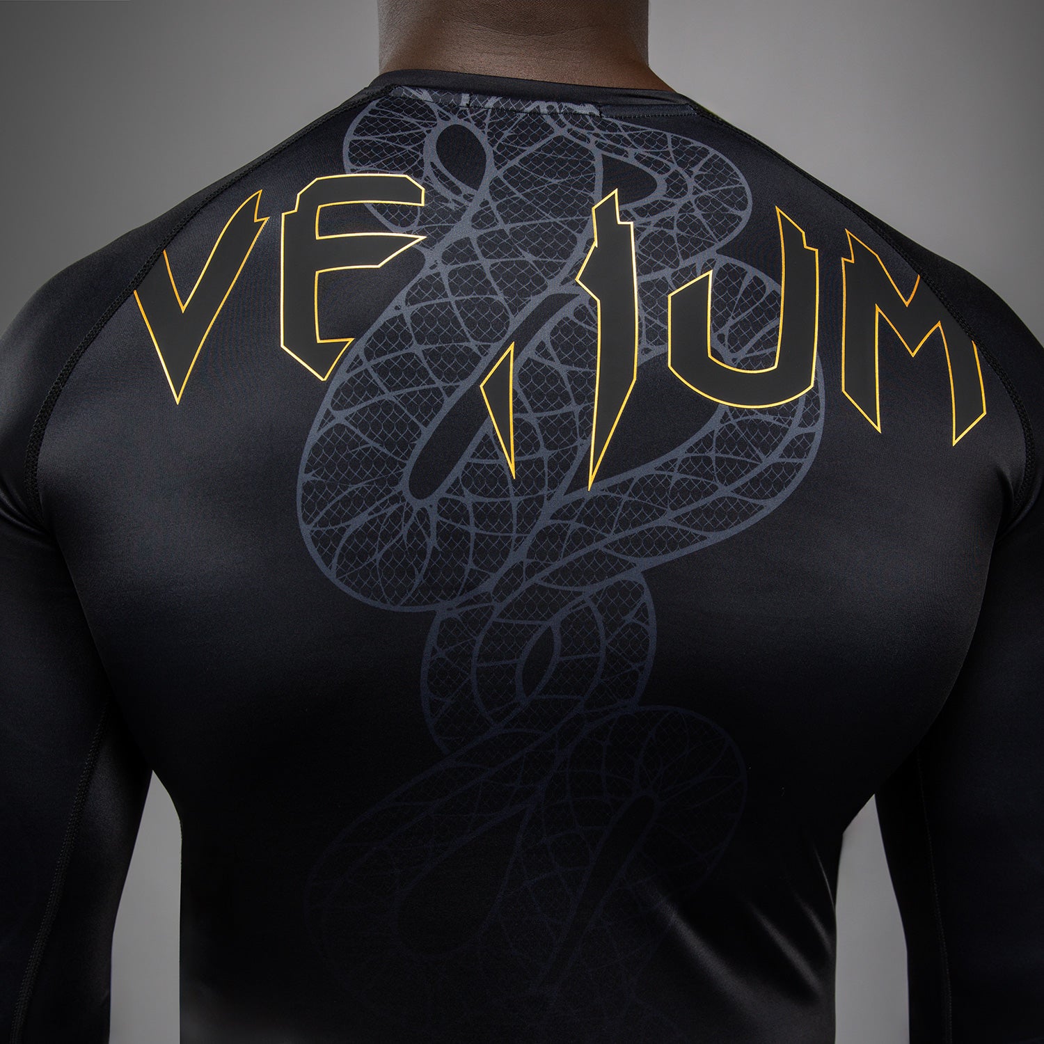 Rashguard Manches Longues Venum Serpenti – Noir/Argent/Or - product-type_T-Shirts de Compression