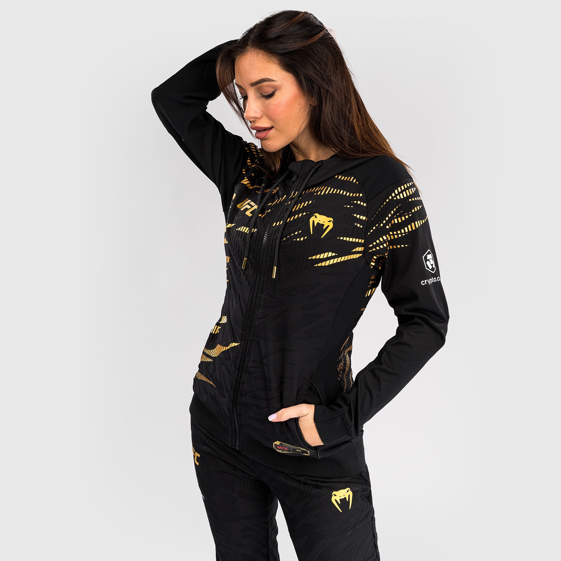 Sweatshirt à Capuche pour Femmes UFC Fusion by Venum Personnalisé Authentic Fight Night - Champion - product-type_Vestes