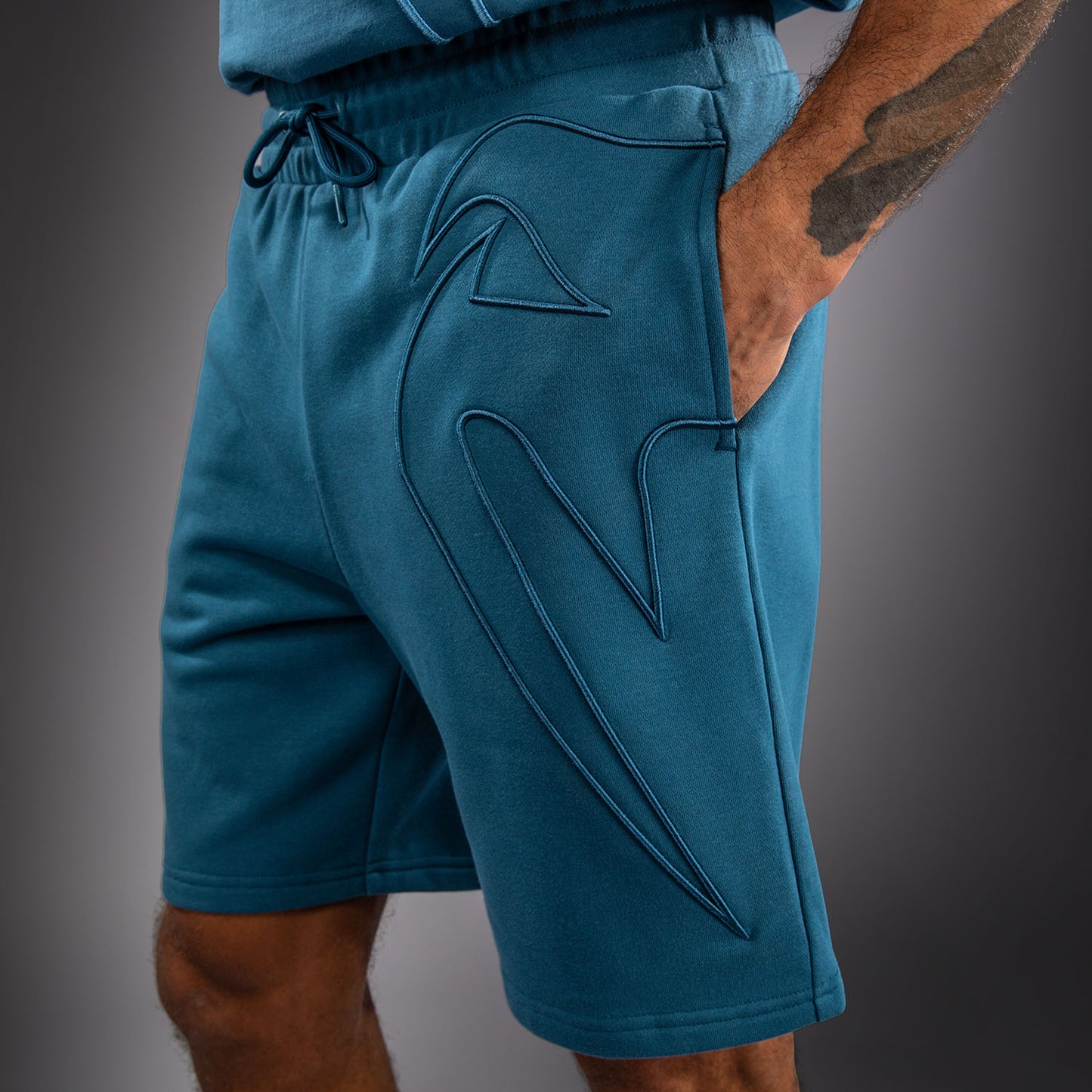 Short en Coton Venum Giant 3D - Bleu Océan