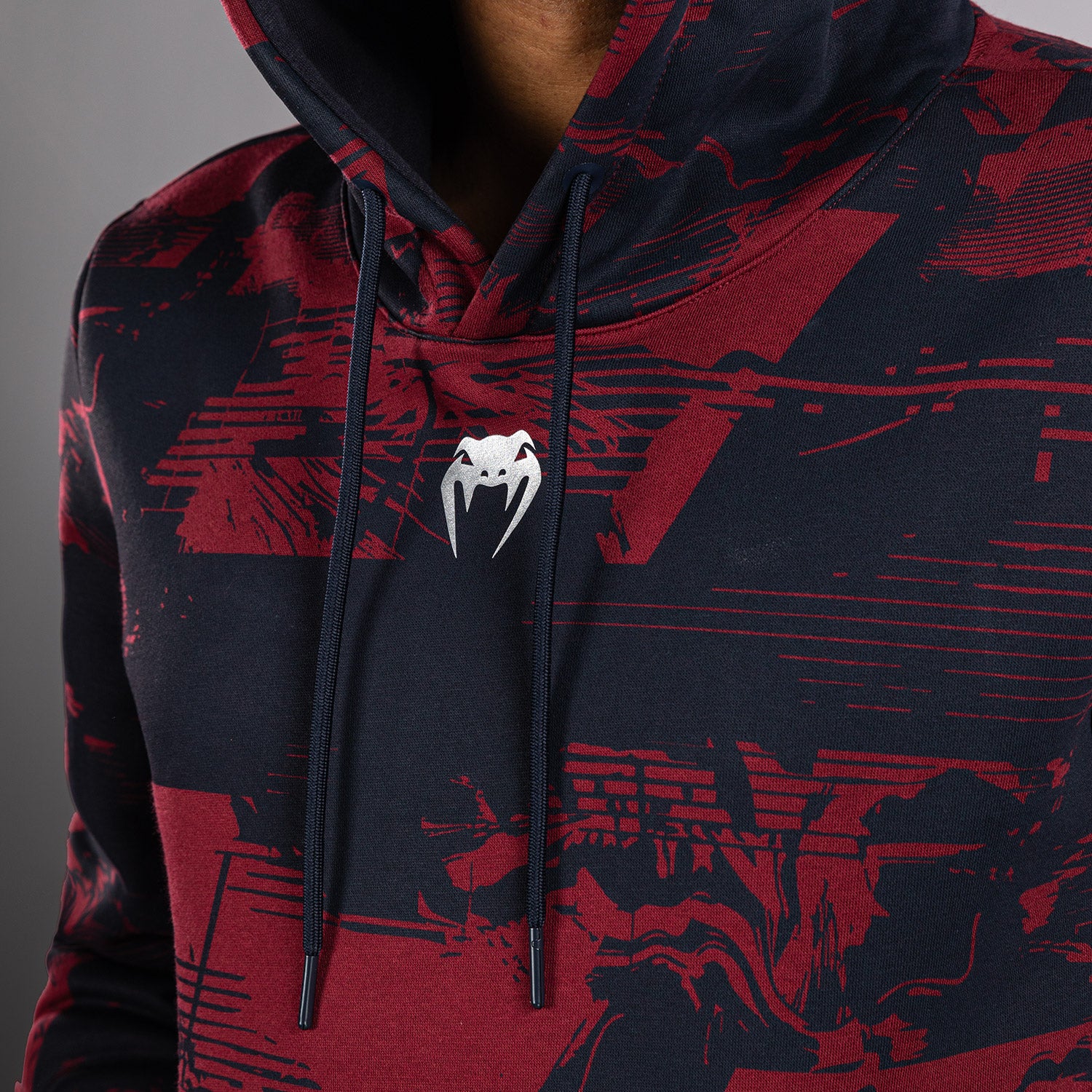 Sweat à capuche Homme UFC Zenith by Venum Authentic Fight Week - Bleu marine/Bordeaux/Argent - product-type_Sweatshirts