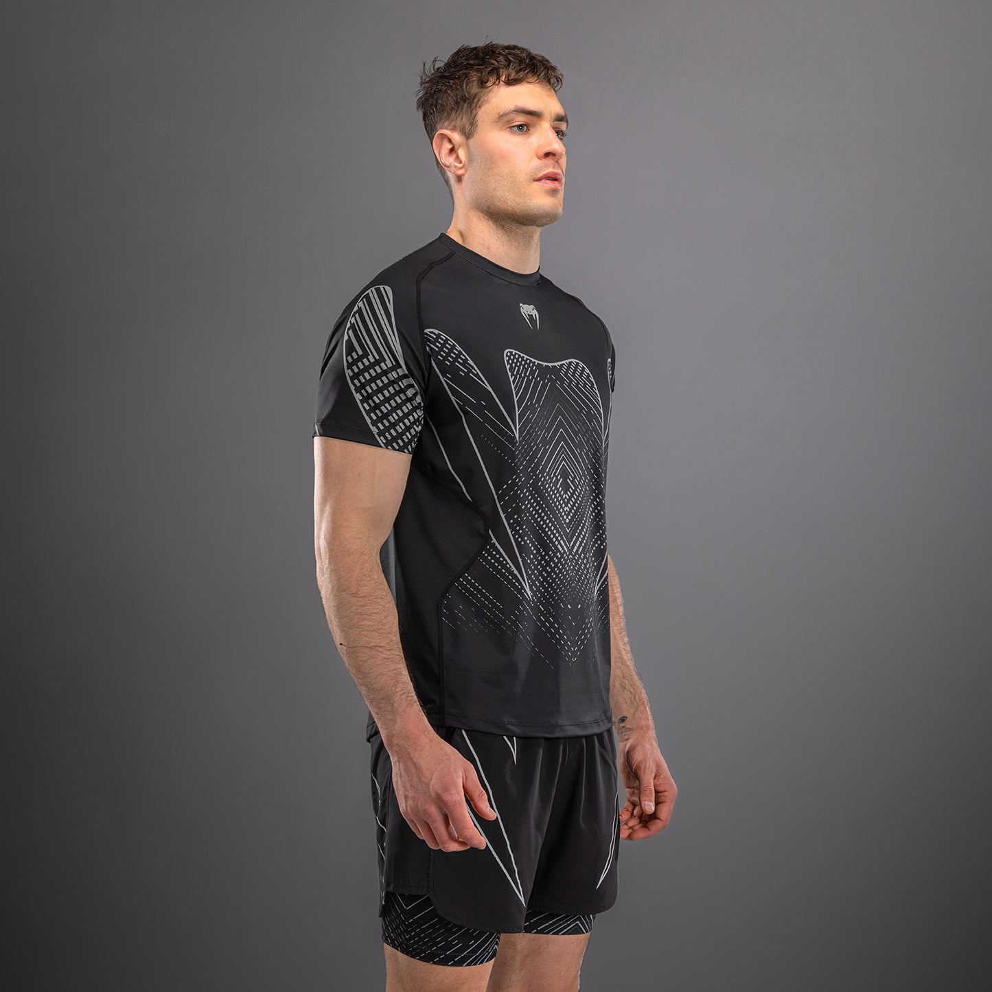 T-shirt Dry Tech Venum Midnight Fury – Noir/Gris/Argent