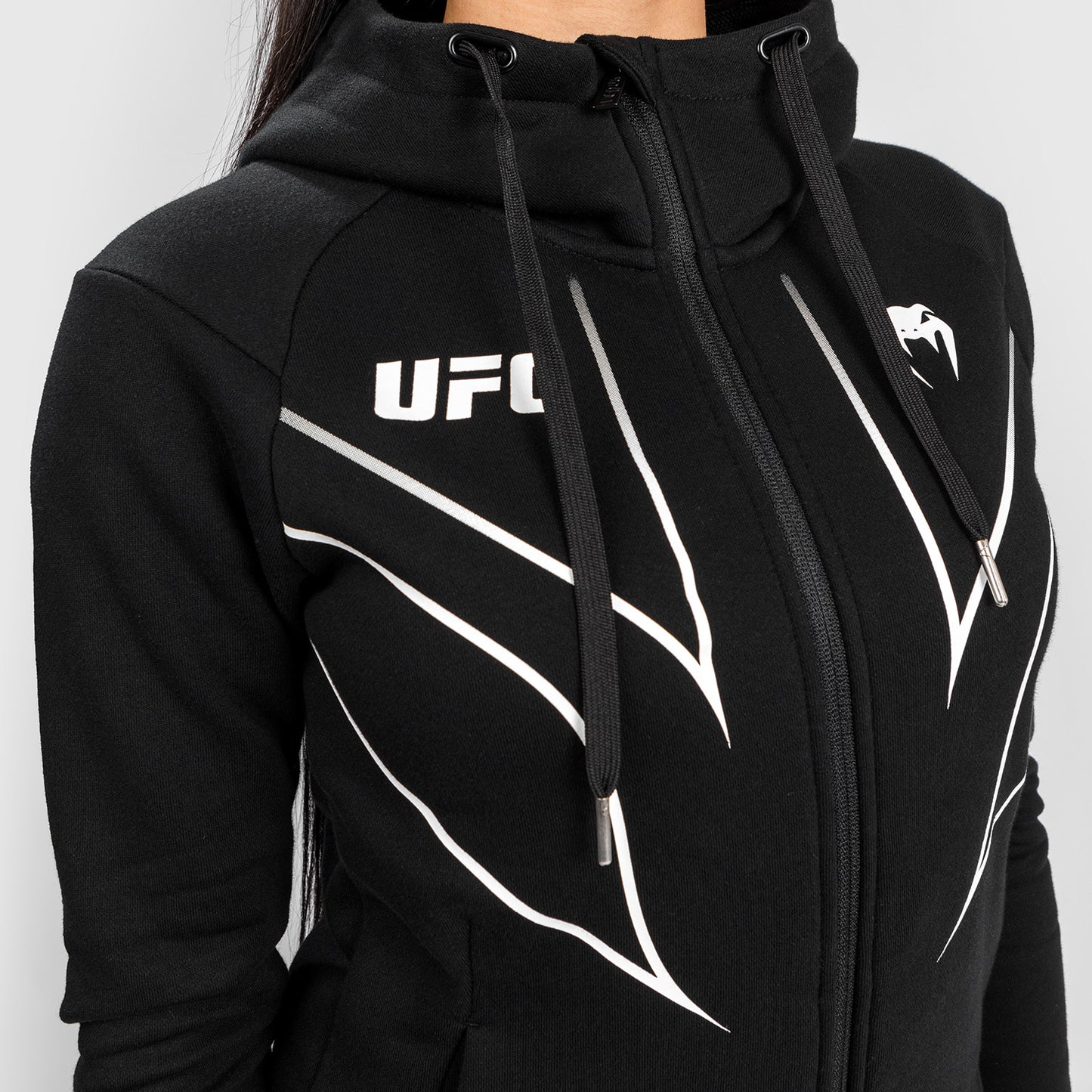 Sweatshirt Zippé Femme UFC Venum Fight Night 2.0 Replica - Noir