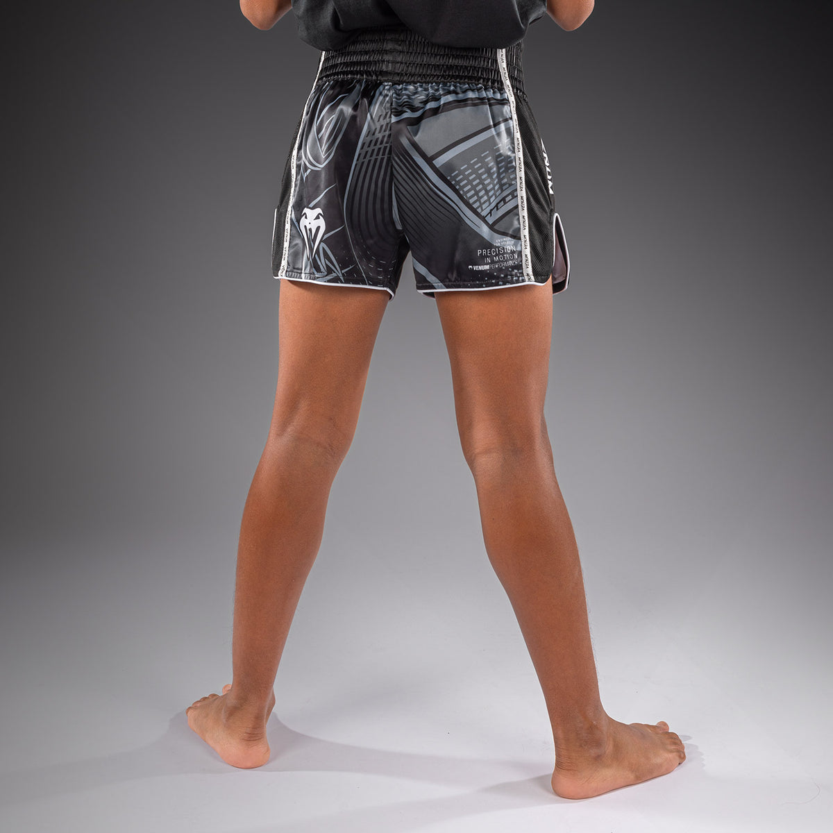 Short de Muay Thai Pour Enfant Venum Crimson Viper 2.0 - Noir/Gris