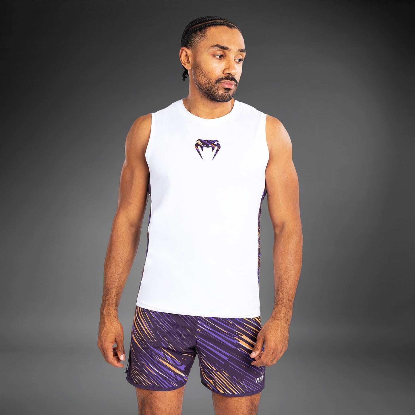 Débardeur pour Hommes Venum Rapid - Blanc/Violet Foncé - product-type_Débardeurs