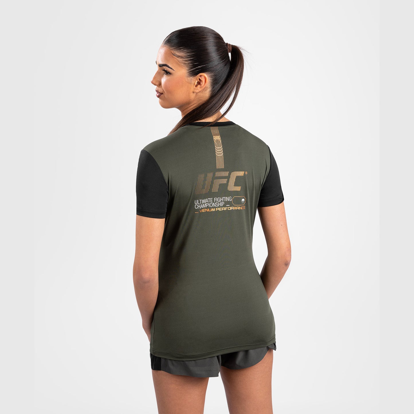 T-shirt Dry-Tech pour Femmes UFC Adrenaline by Venum Fight Week - Kaki/Bronze - product-type_T-Shirts Dry Tech