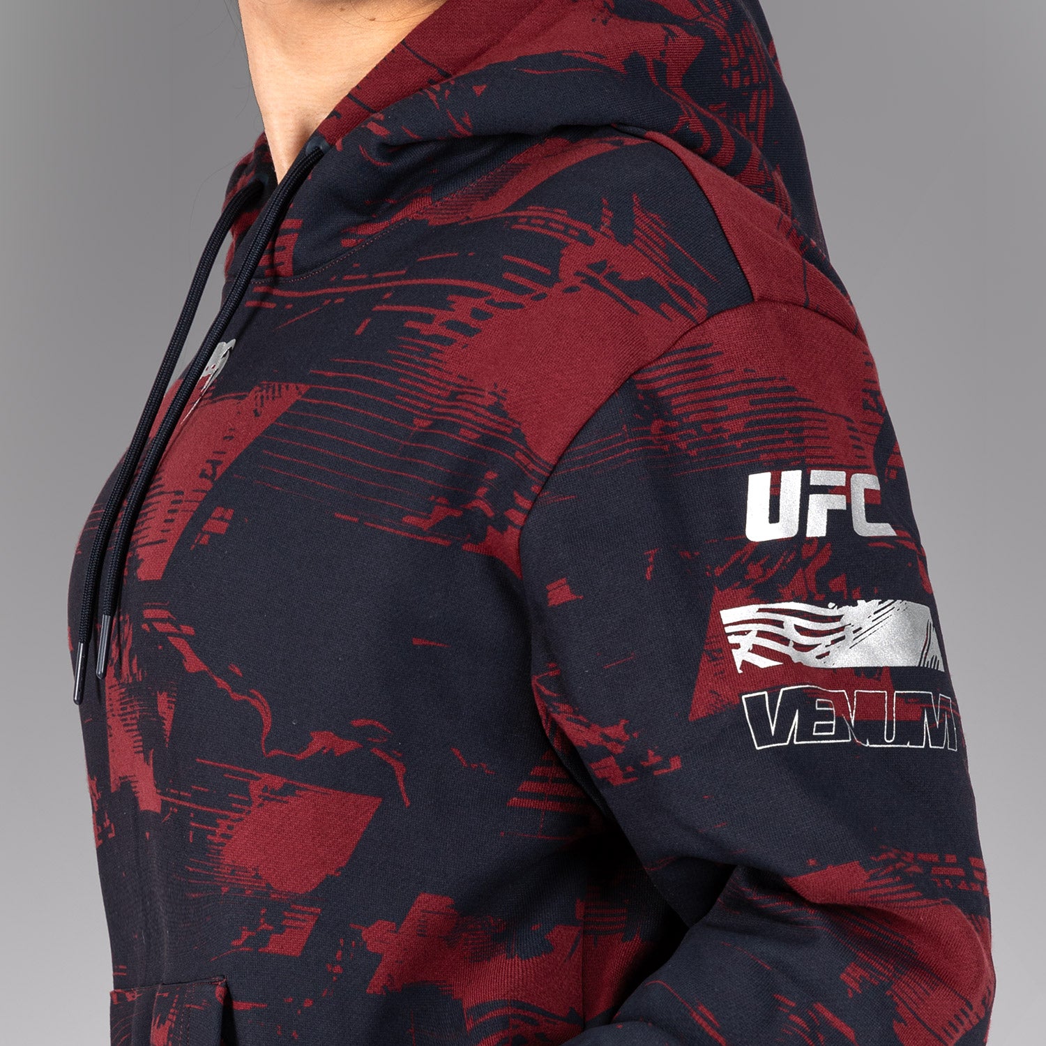 Sweat à capuche Femme UFC Zenith by Venum Authentic Fight Week - Bleu marine/Bordeaux/Argent - product-type_Sweatshirts